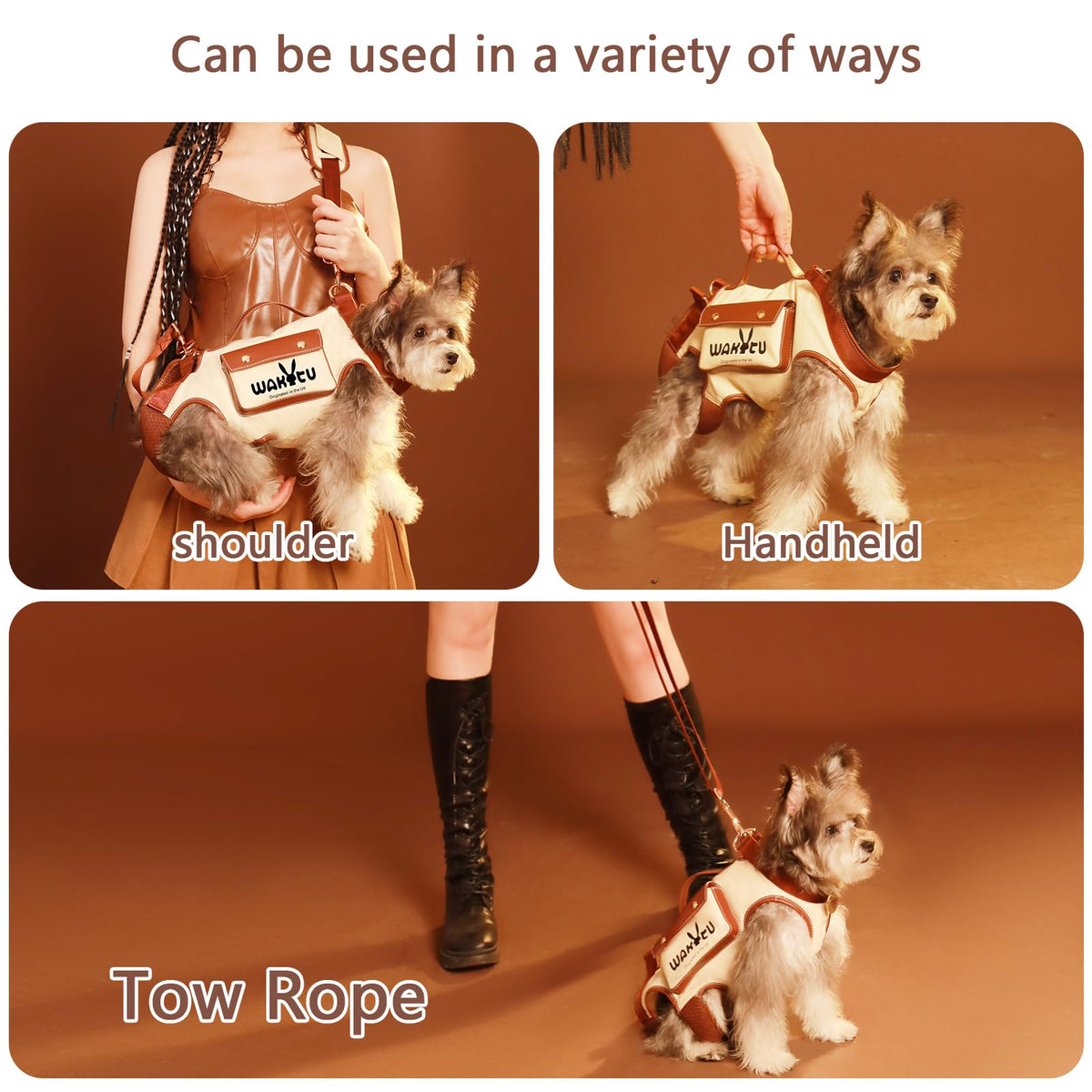 wakytu Animal Harness in X-Small(2-5 LBS), 1.0 White
