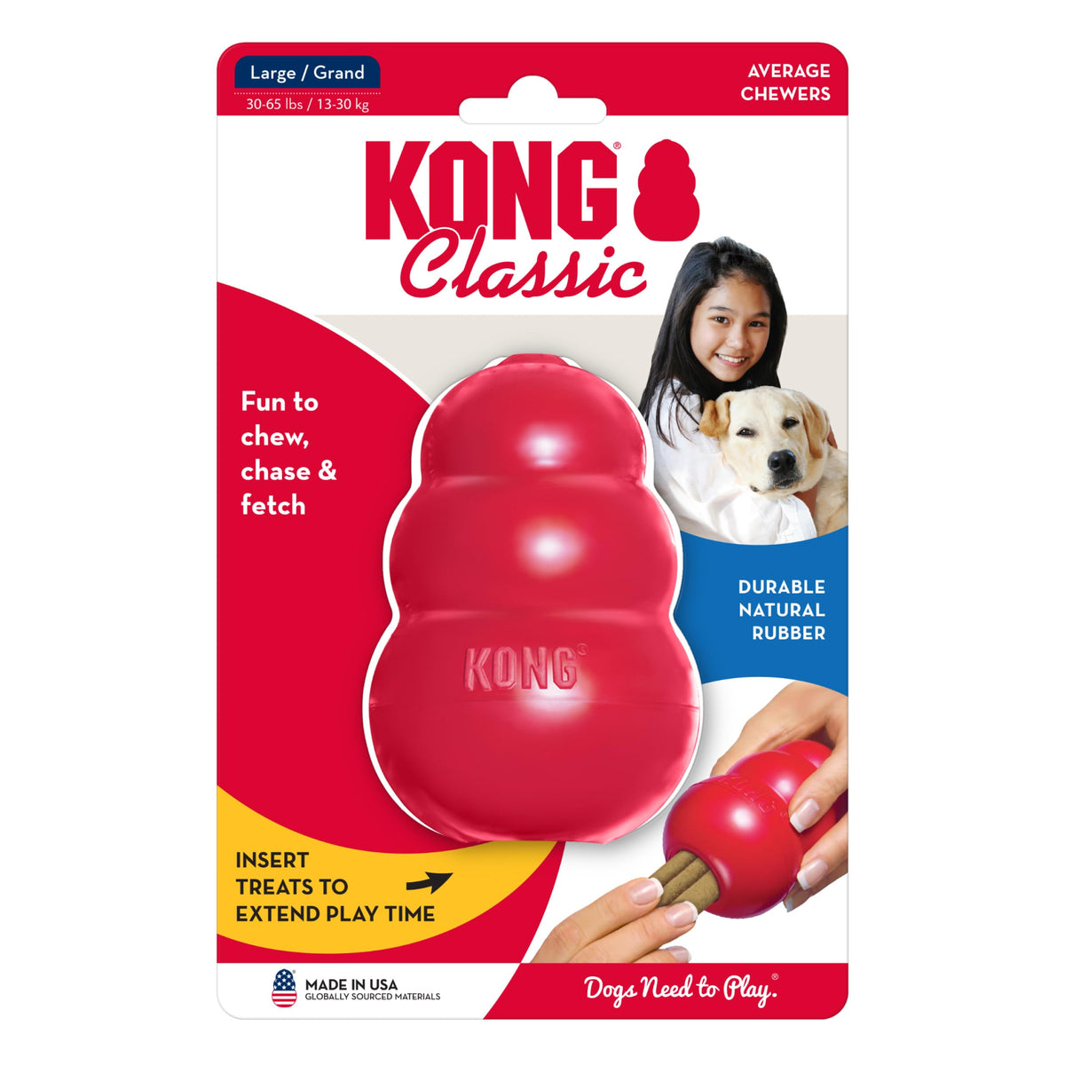 KONG Pet Toy in Large (Pack of 1), Red