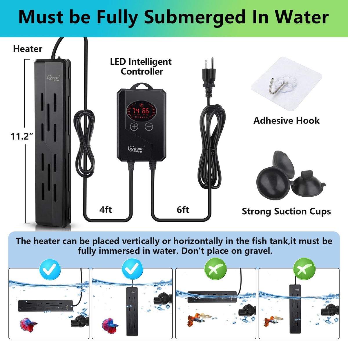 hygger Pet Supplies in 100W for 15-40 Gallon