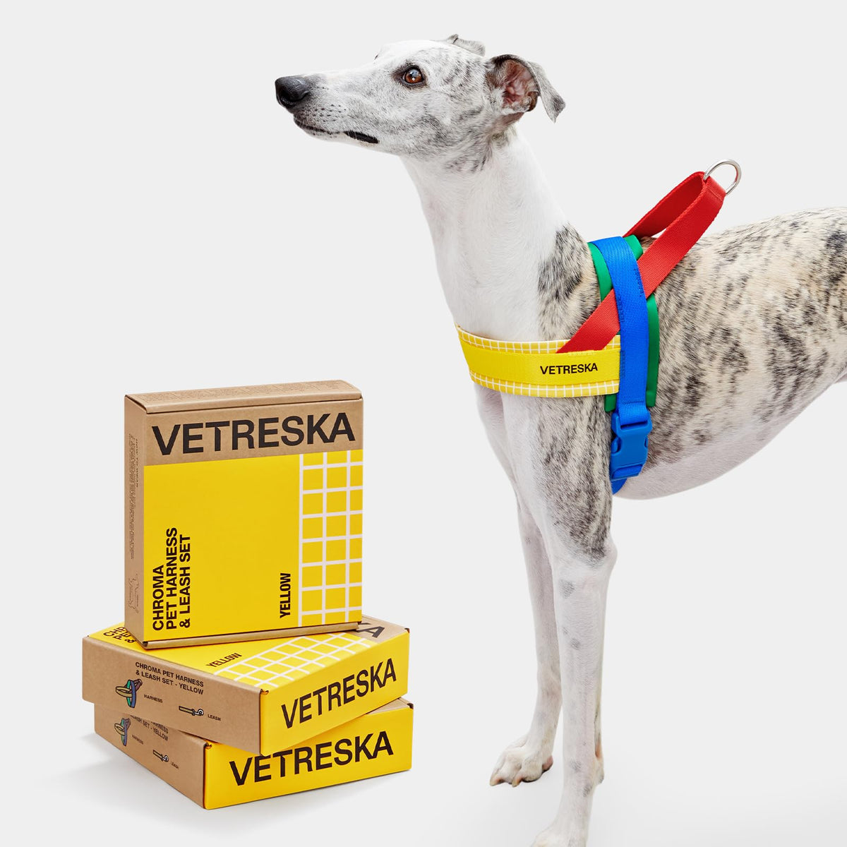 VETRESKA Animal Harness in L(Chest: 27.2"-37"), Chroma Yellow