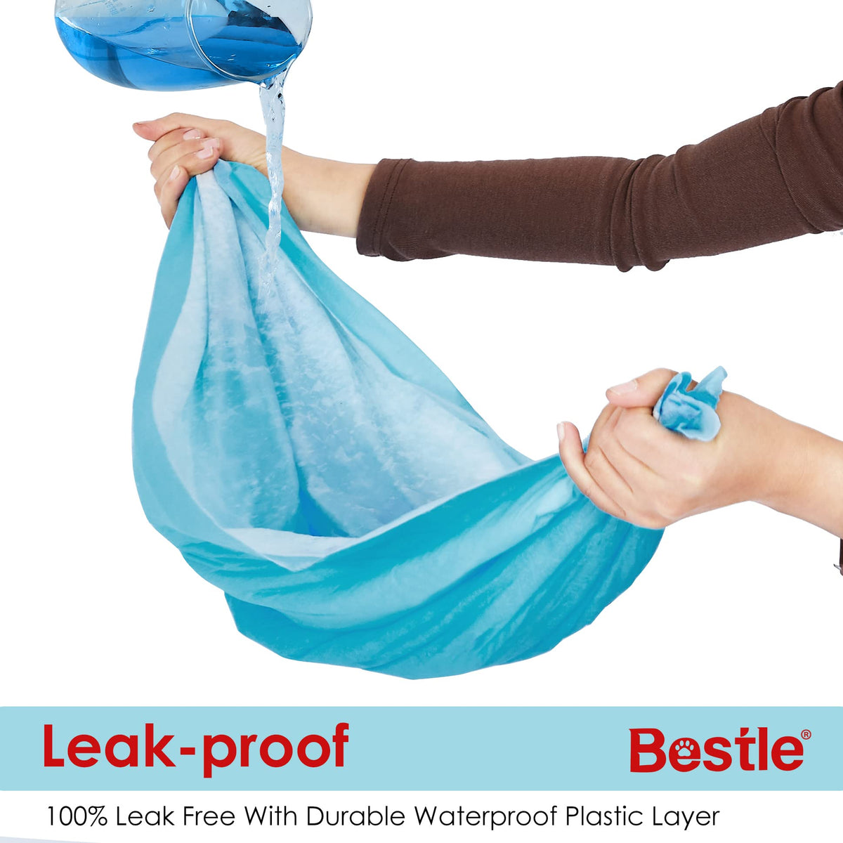 BESTLE Disposable Incontinence Surface Protector in 24"x24"-80 Count, Blue