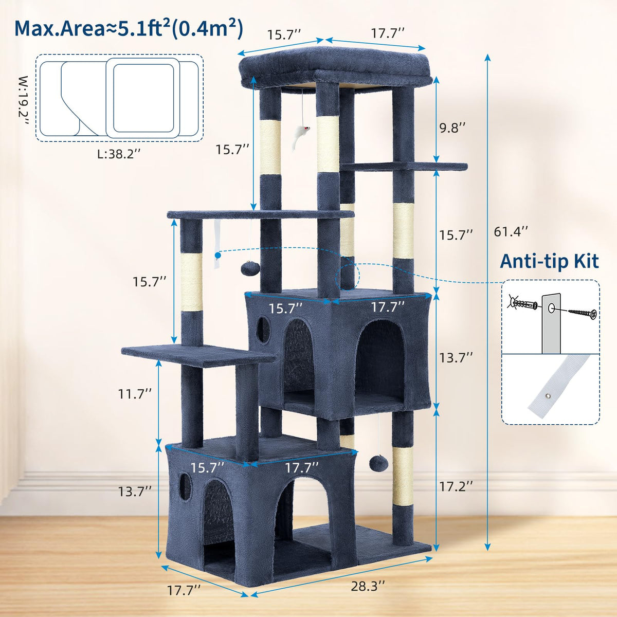 OUTLANE Pet Activity Structure in Blue, Blue