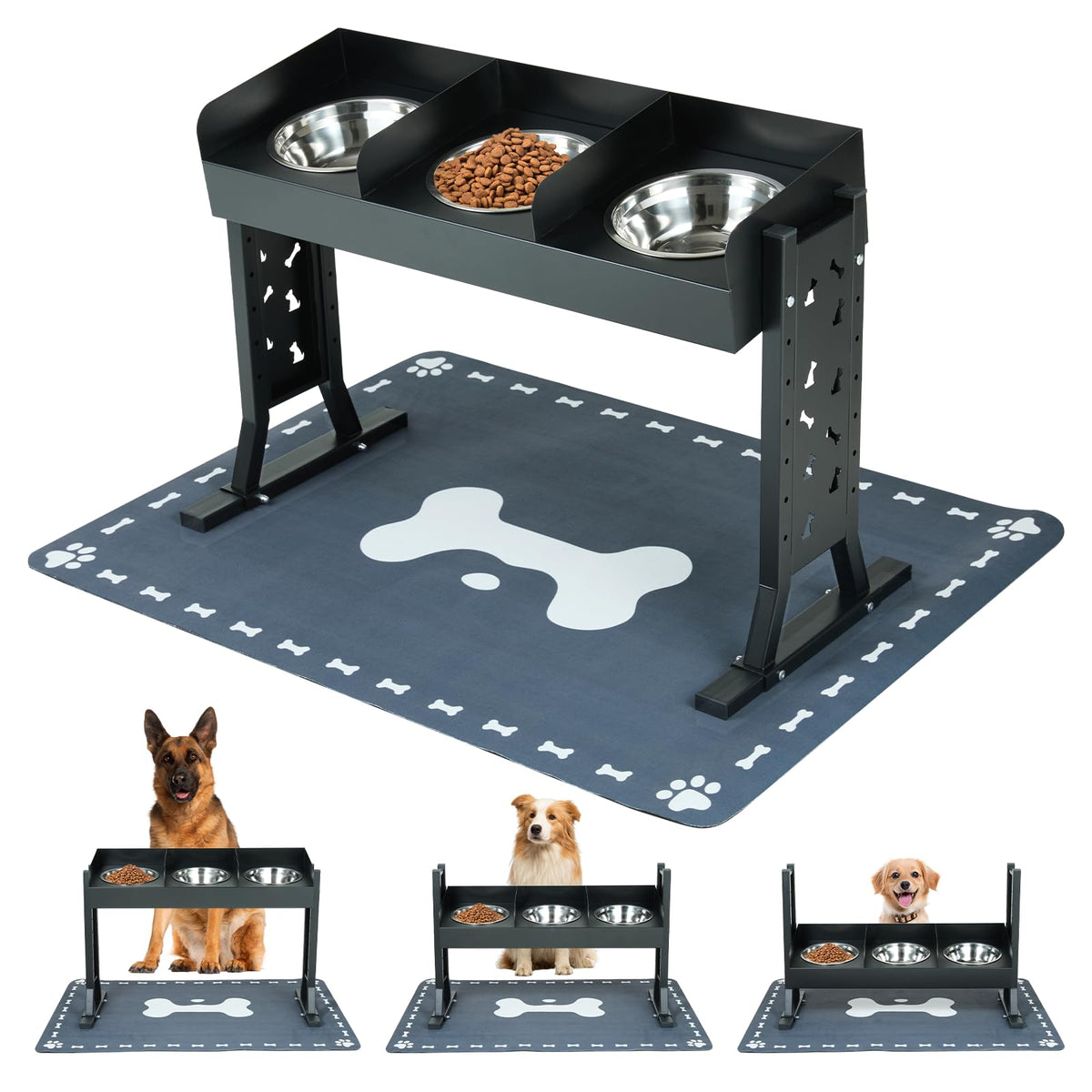 YeeJinHong Pet Feeder in Black
