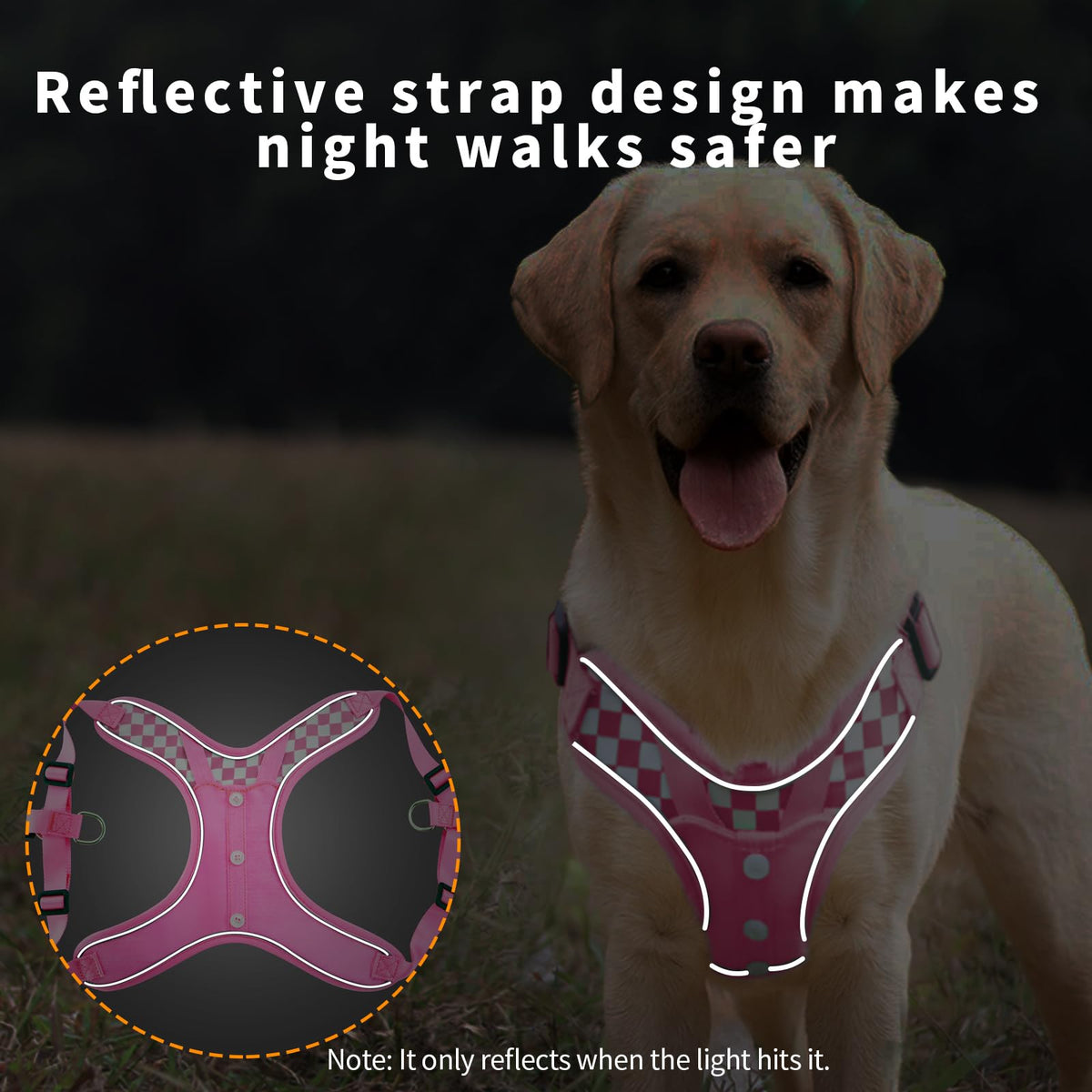 SAEGYPET Animal Harness in L, Pink (denim)