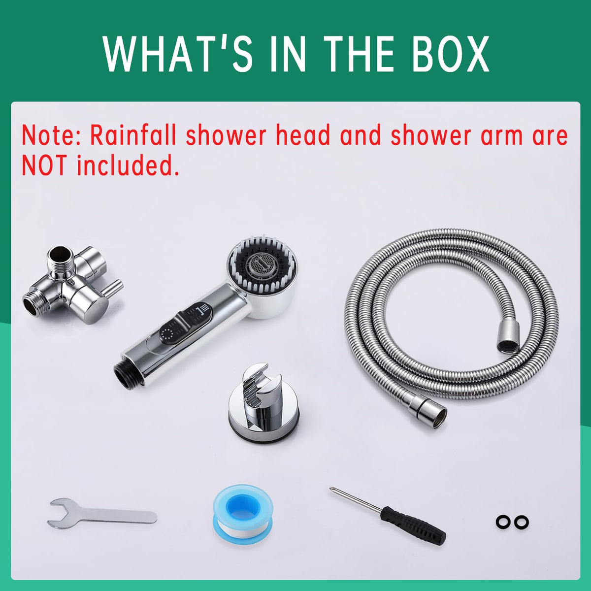 V-Frankness Showerhead in 78 Inches Hose, Polished Chrome