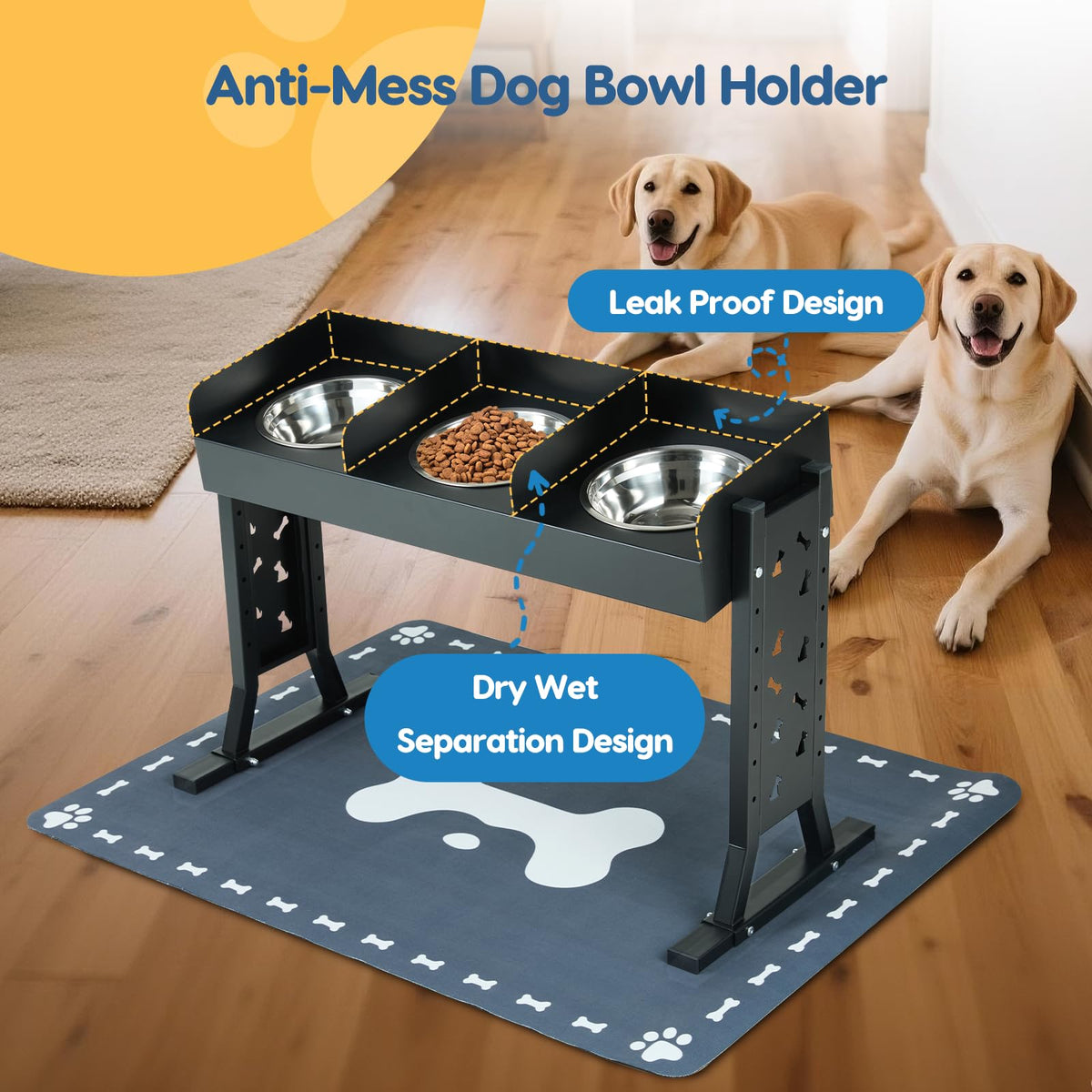 YeeJinHong Pet Feeder in Black