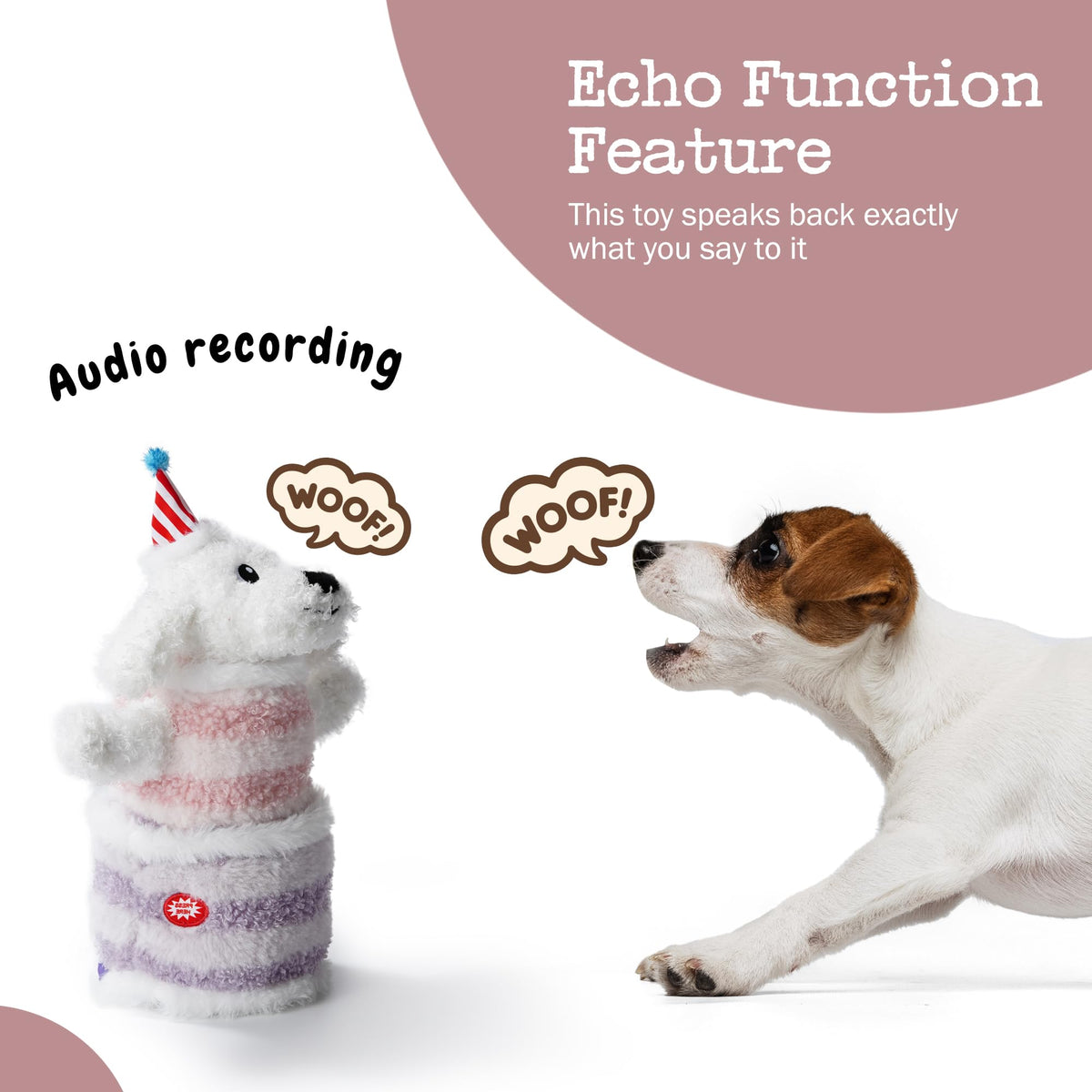 Fuzzwoof Pet Toy in White