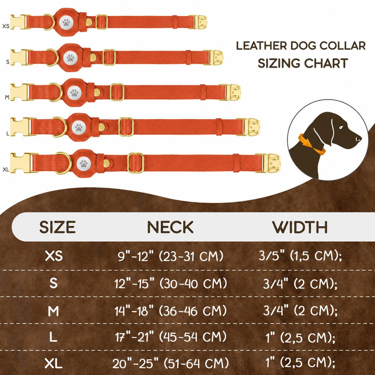 BUDKAS Animal Collar in XS, 9"-12" Neck Fit, Orange