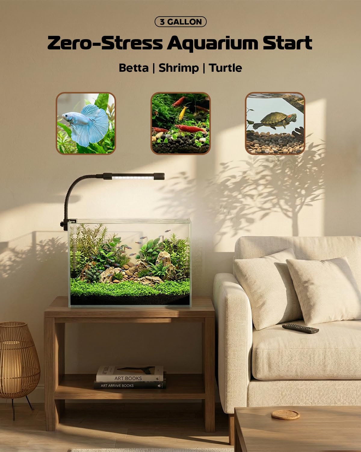 minilake Vivarium in 3 Gallon, Transparent