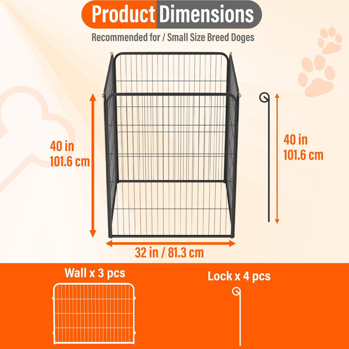 FDW Pet Playpen in Black