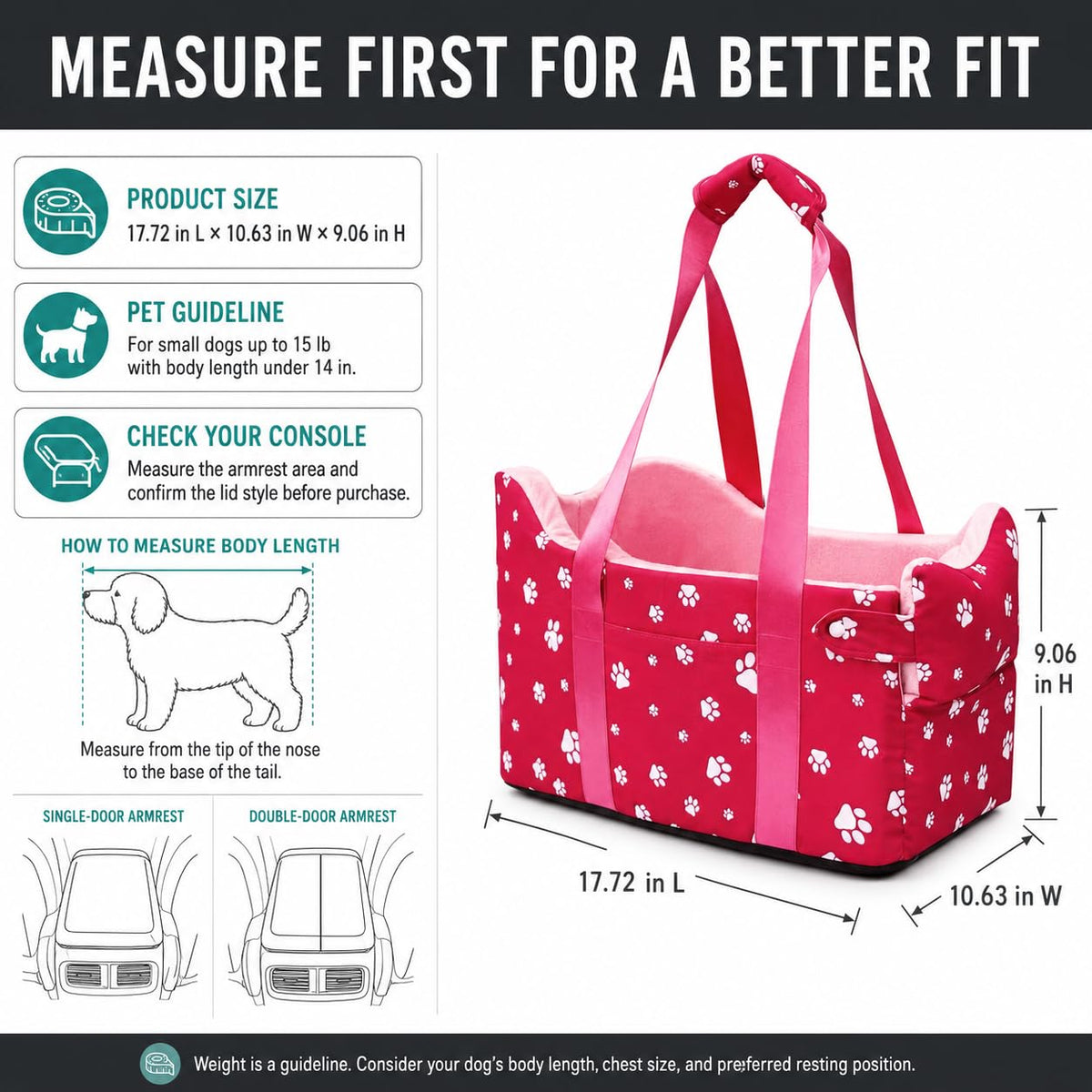 Cullaby Pet Seat in Small, Rose Red