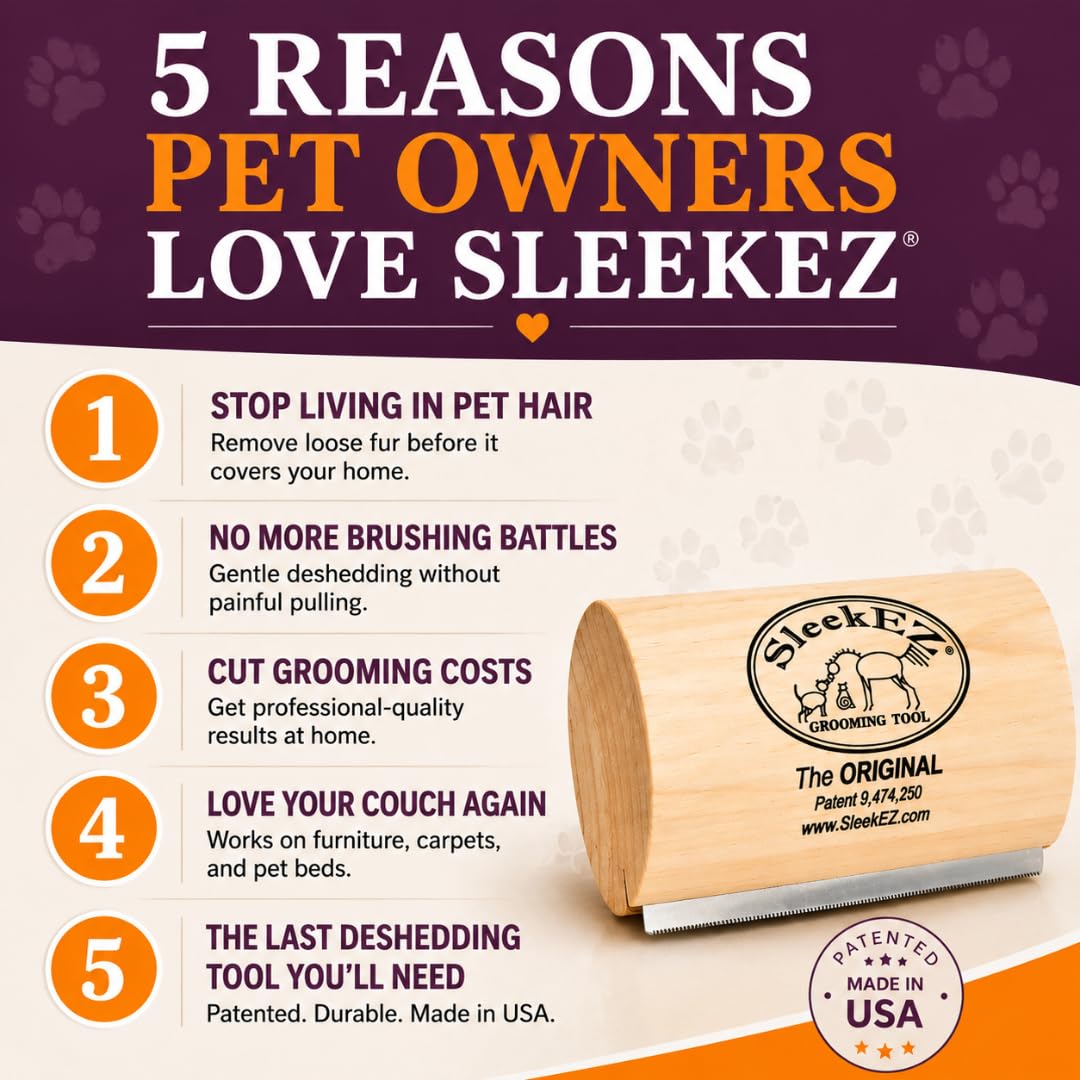 SleekEZ Hair Brush in 5 Inch, Multi-colored
