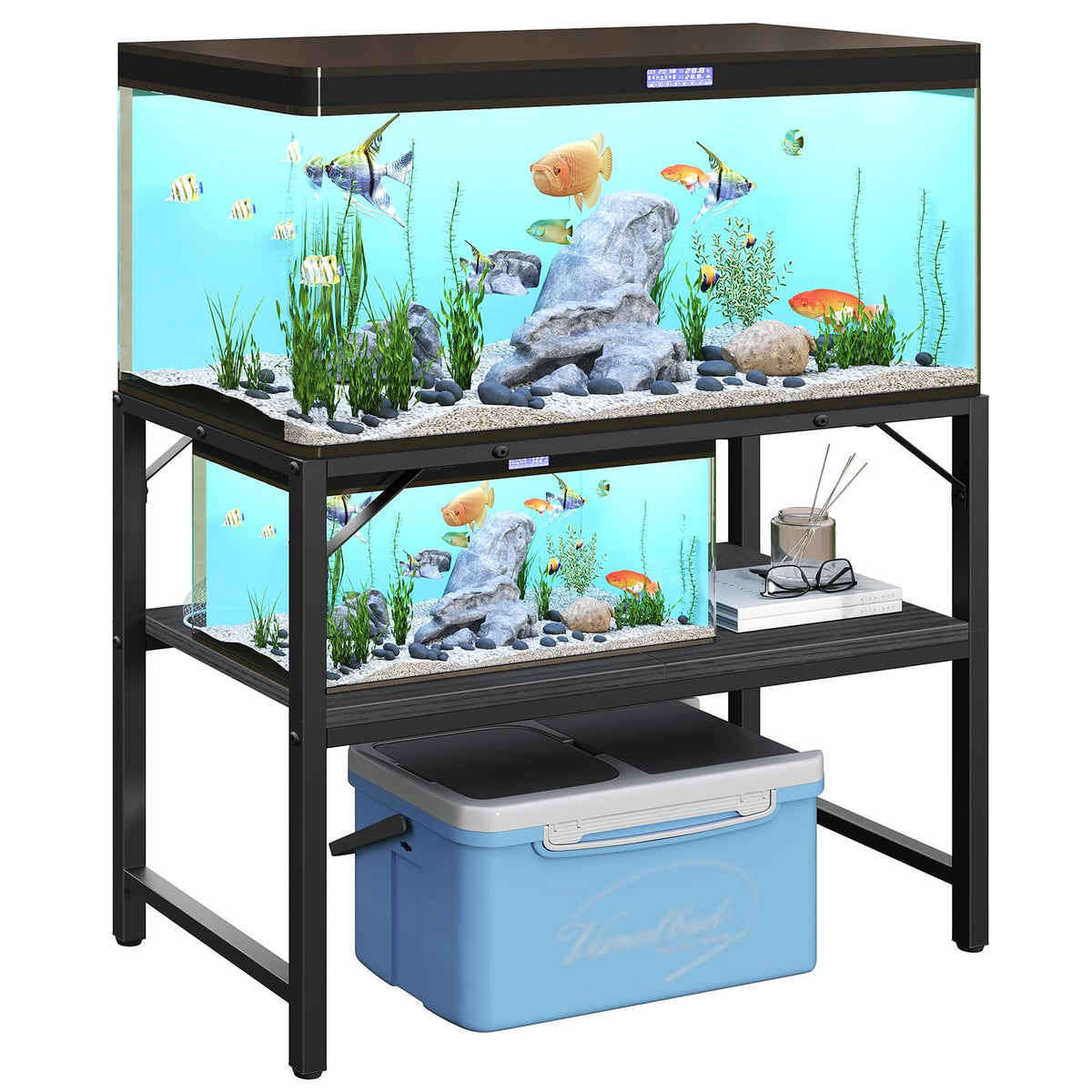 MAHANCRIS Item Stand in 40-50 Gallon, Black
