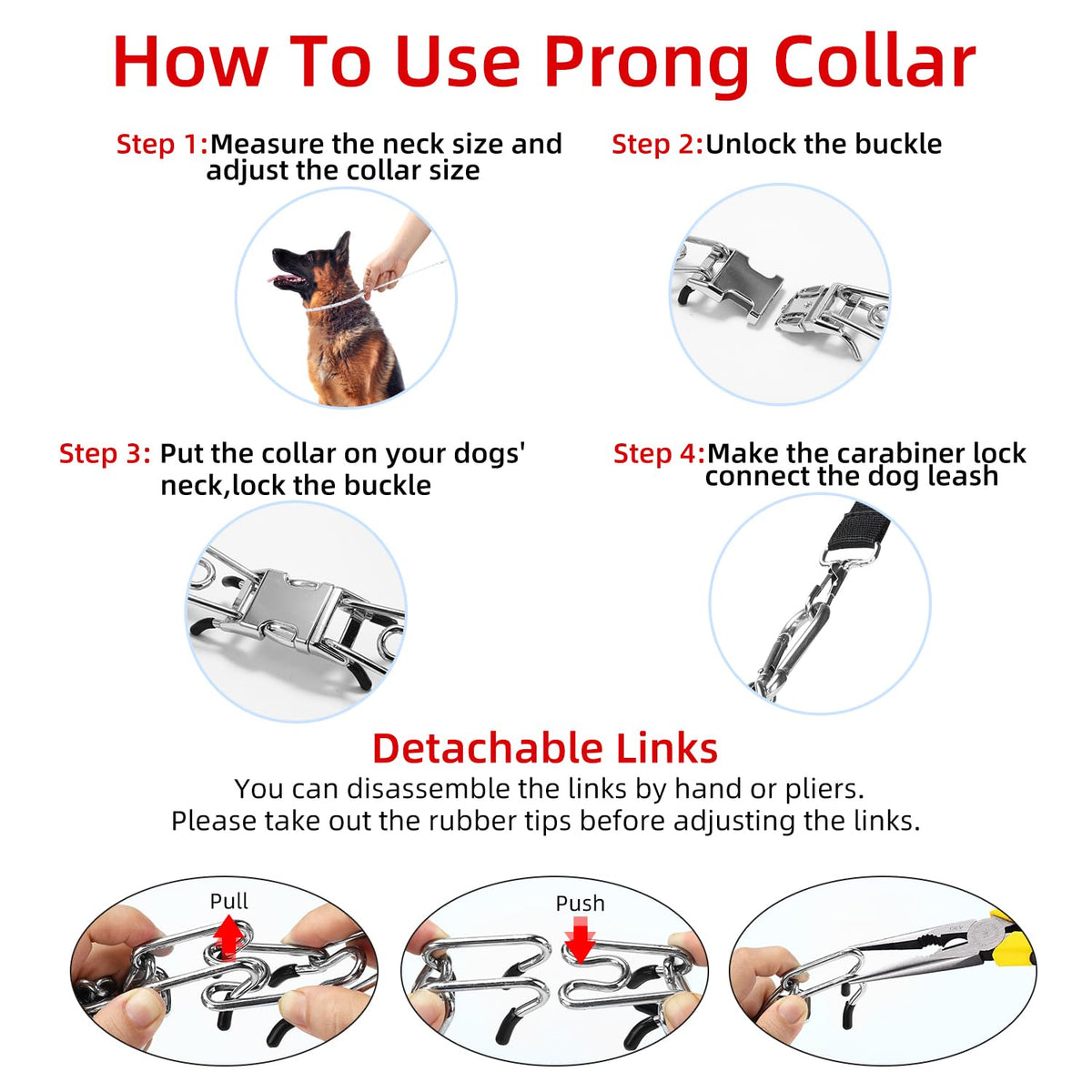 Aheasoun Animal Collar in Large,4.0mm,23.6-Inch, with Buckle