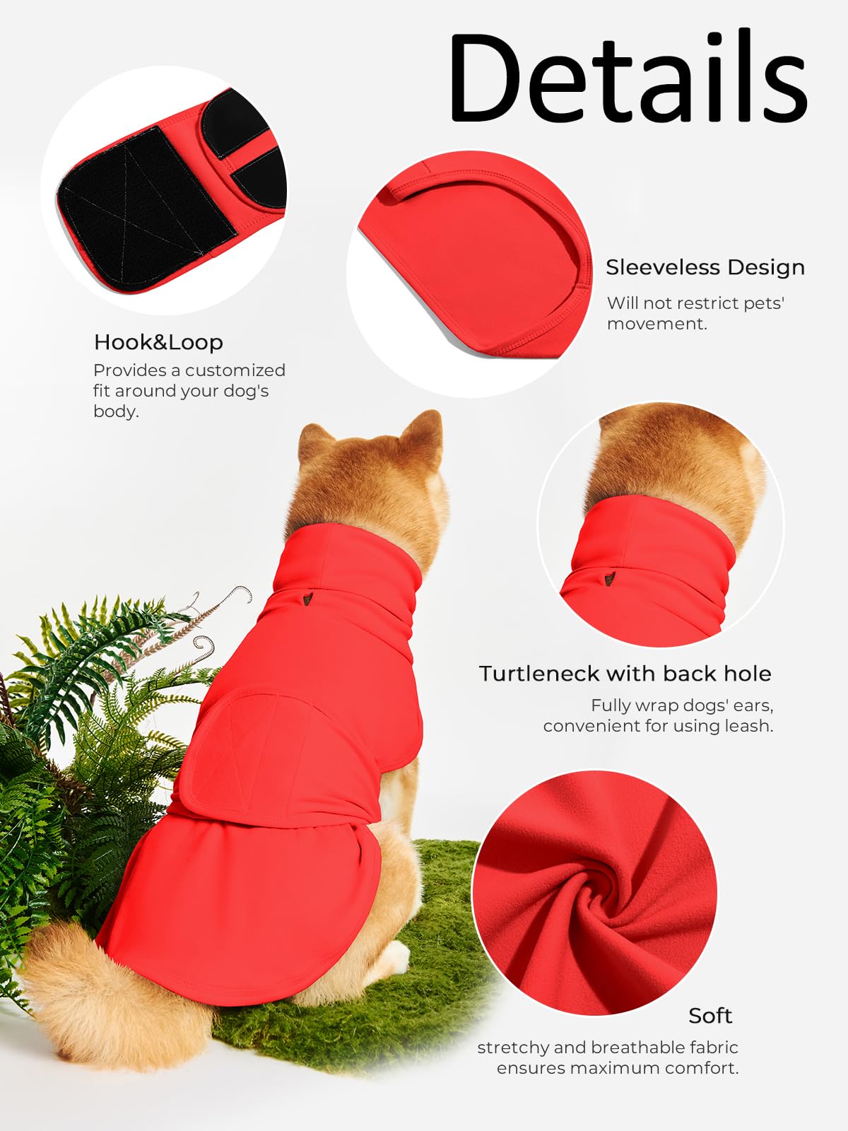 Haloumoning Pet Apparel in X-Small, Red