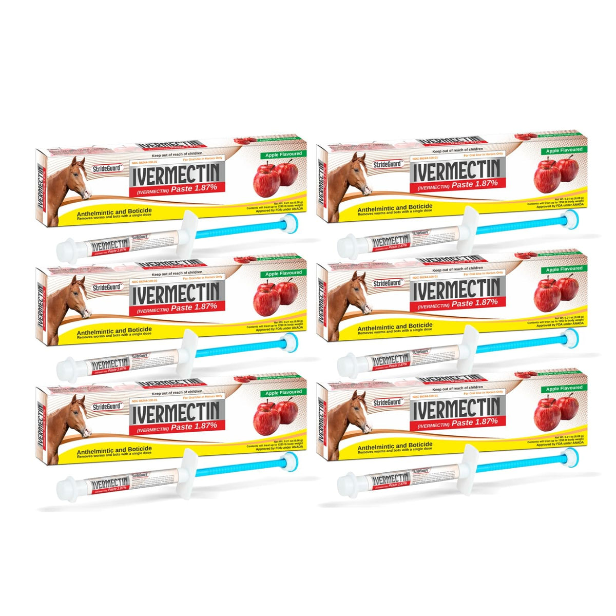StrideGuard Animal Medication in 6 PACK, Yallow