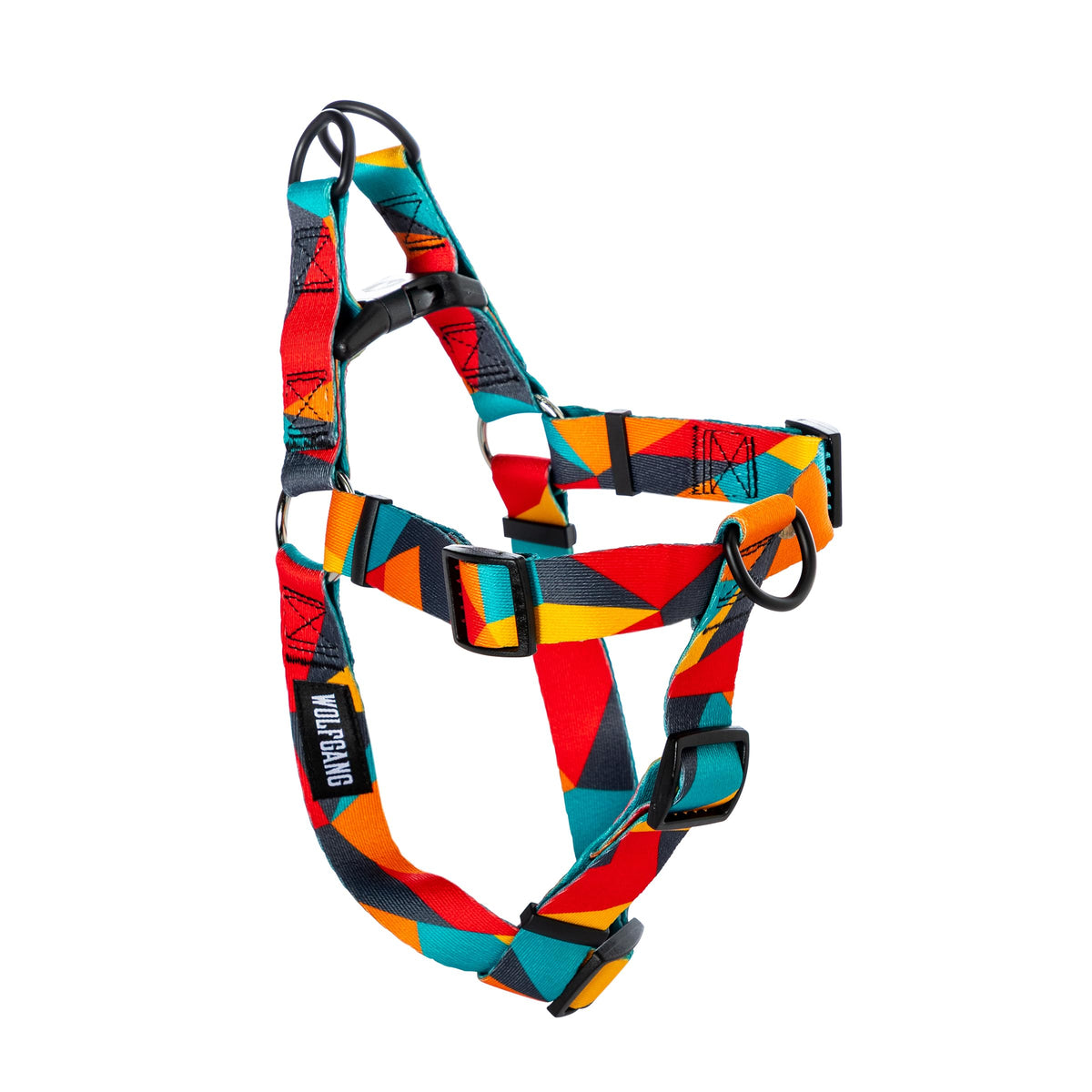 Wolfgang Man & Beast Animal Harness in Medium (5/8 Inch x 16-24 Inch), ShatterShapes Print