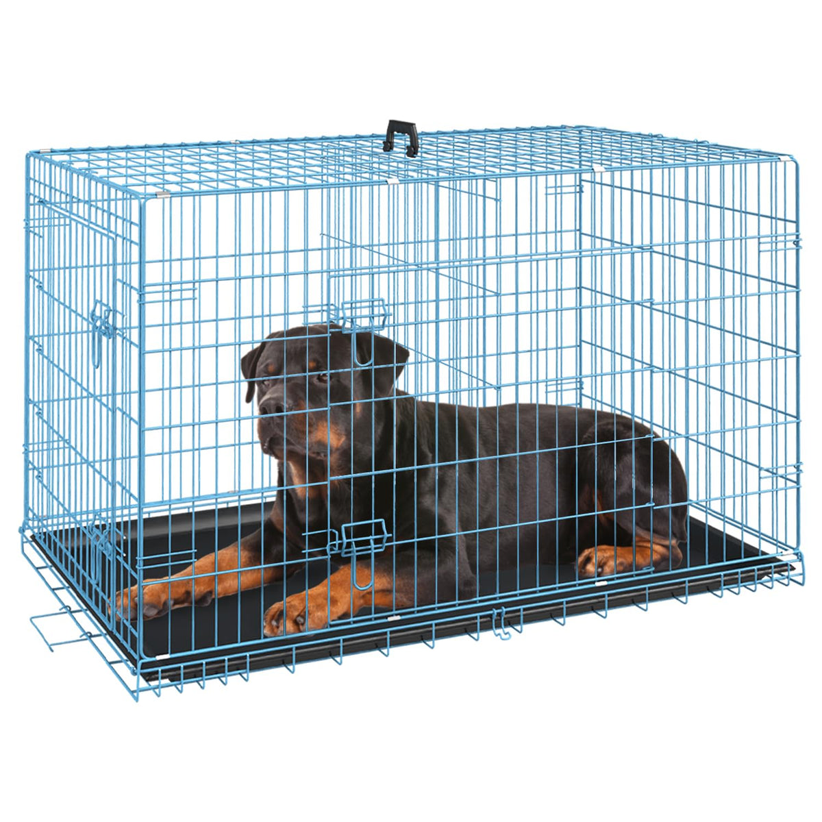 FDW Animal Cage in 42.0"L x 26.0"W x 28.0"H, Blue