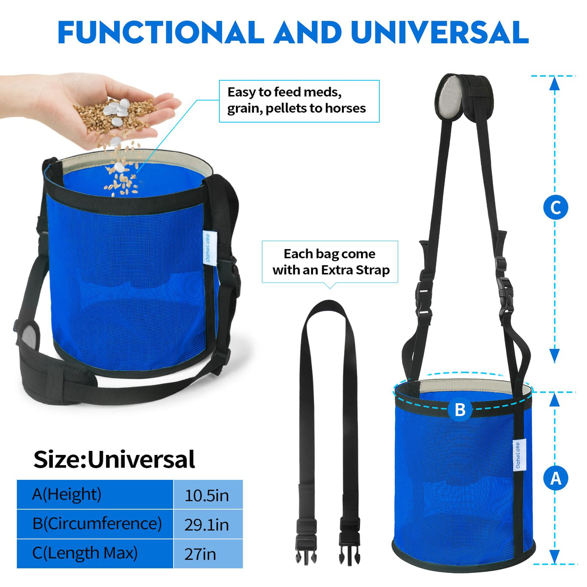 OAHELAKE Pet Supplies in Universal, 2 Pcs Blue