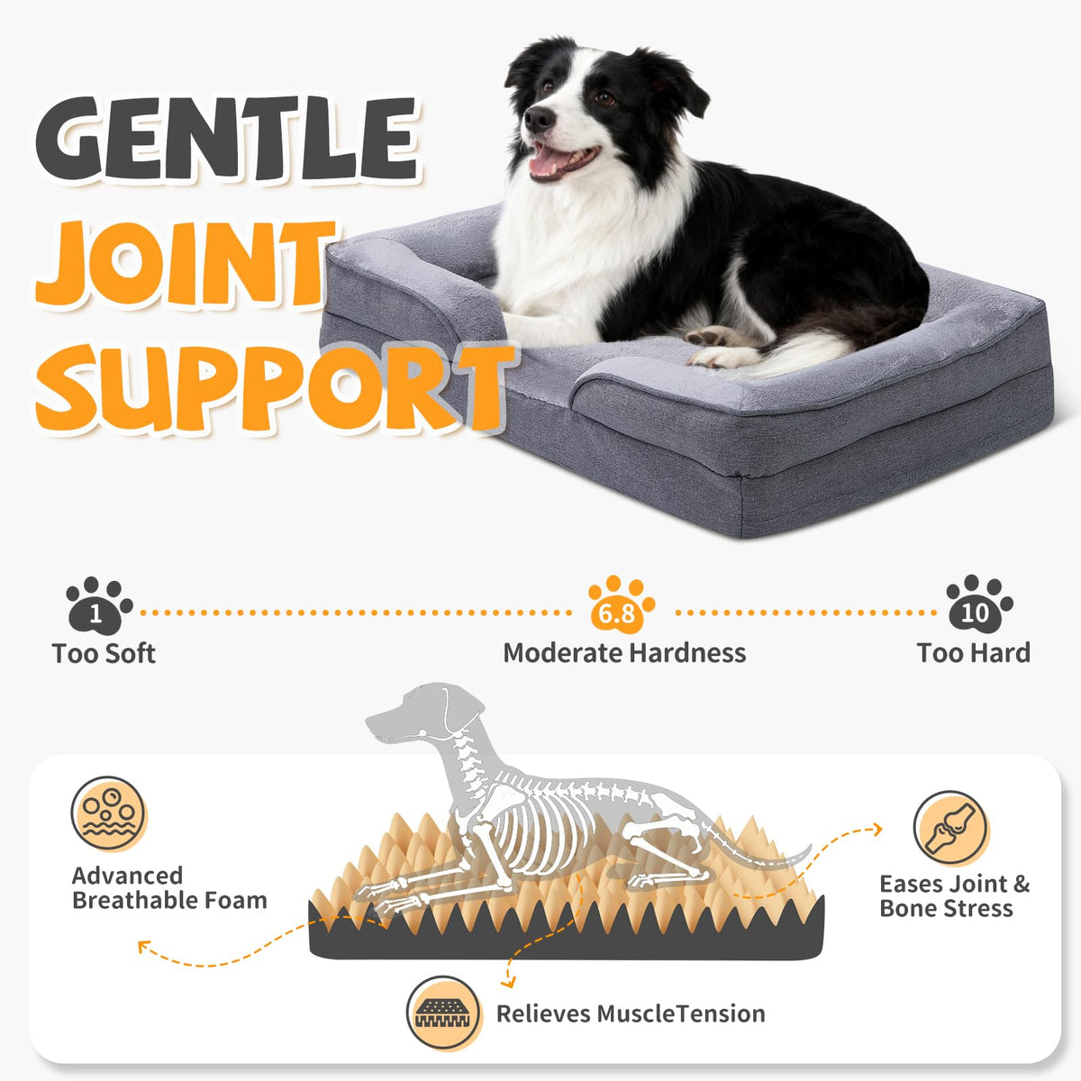 Makigued Pet Bed Mat in 35"L x 25"W x 6.7"Th, Dark Brown