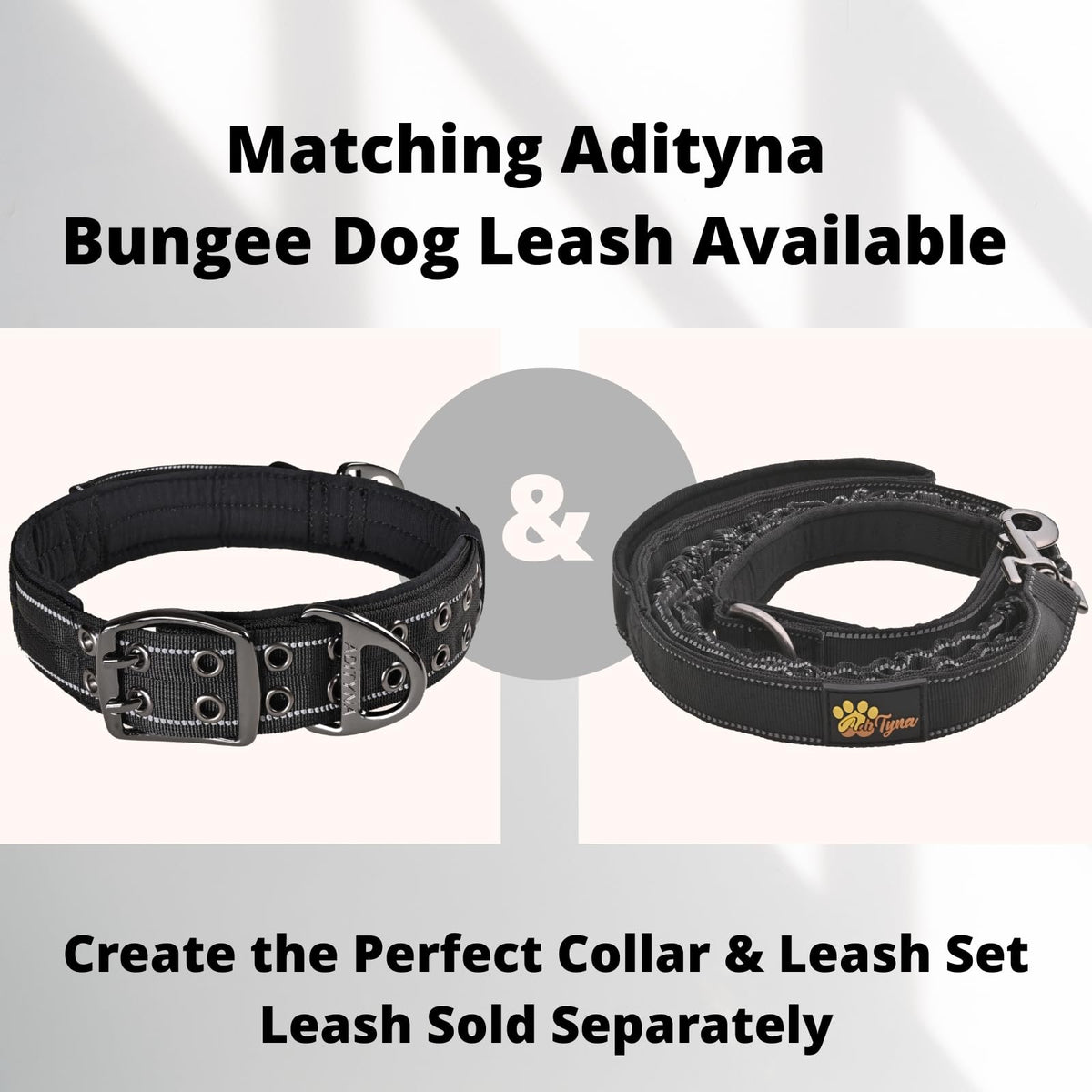ADITYNA Animal Collar in Extra-Large: Fit 24-30" Neck, Black