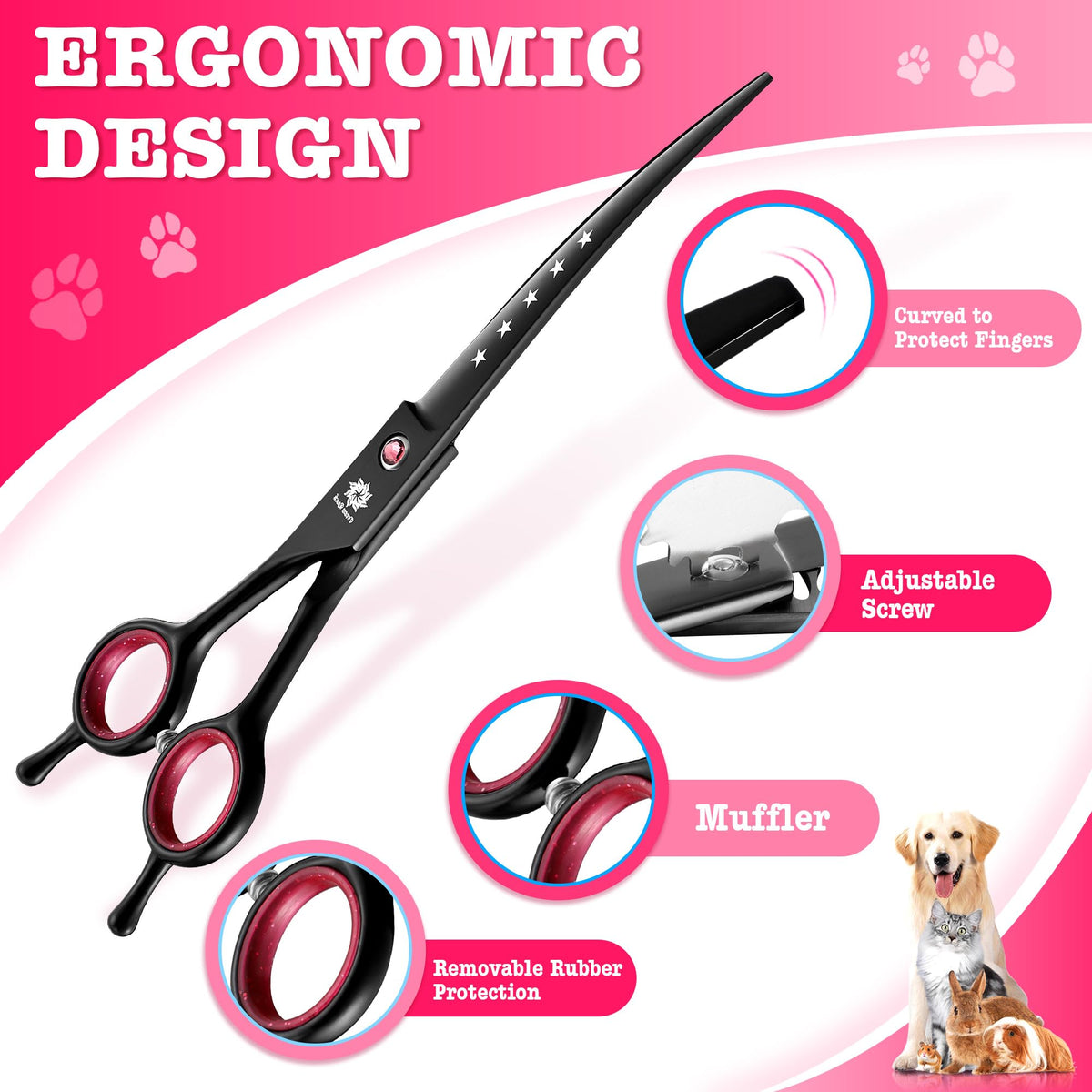 Dream Reach Scissors in 7 Inch, Pink