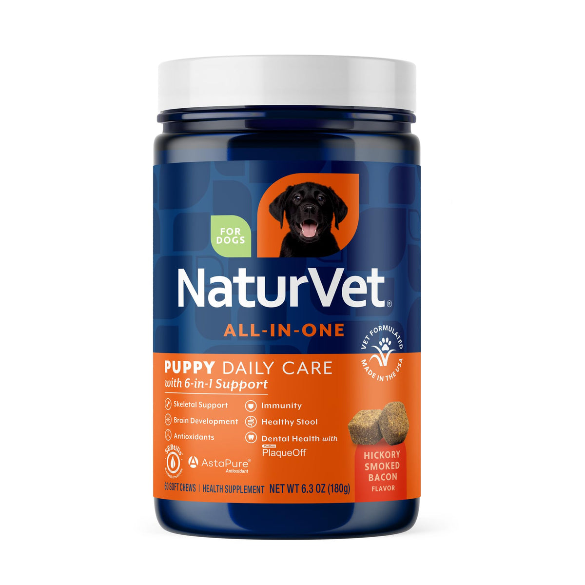 NaturVet Animal Vitamin in Puppy- 60 Soft Chews, Life Stages