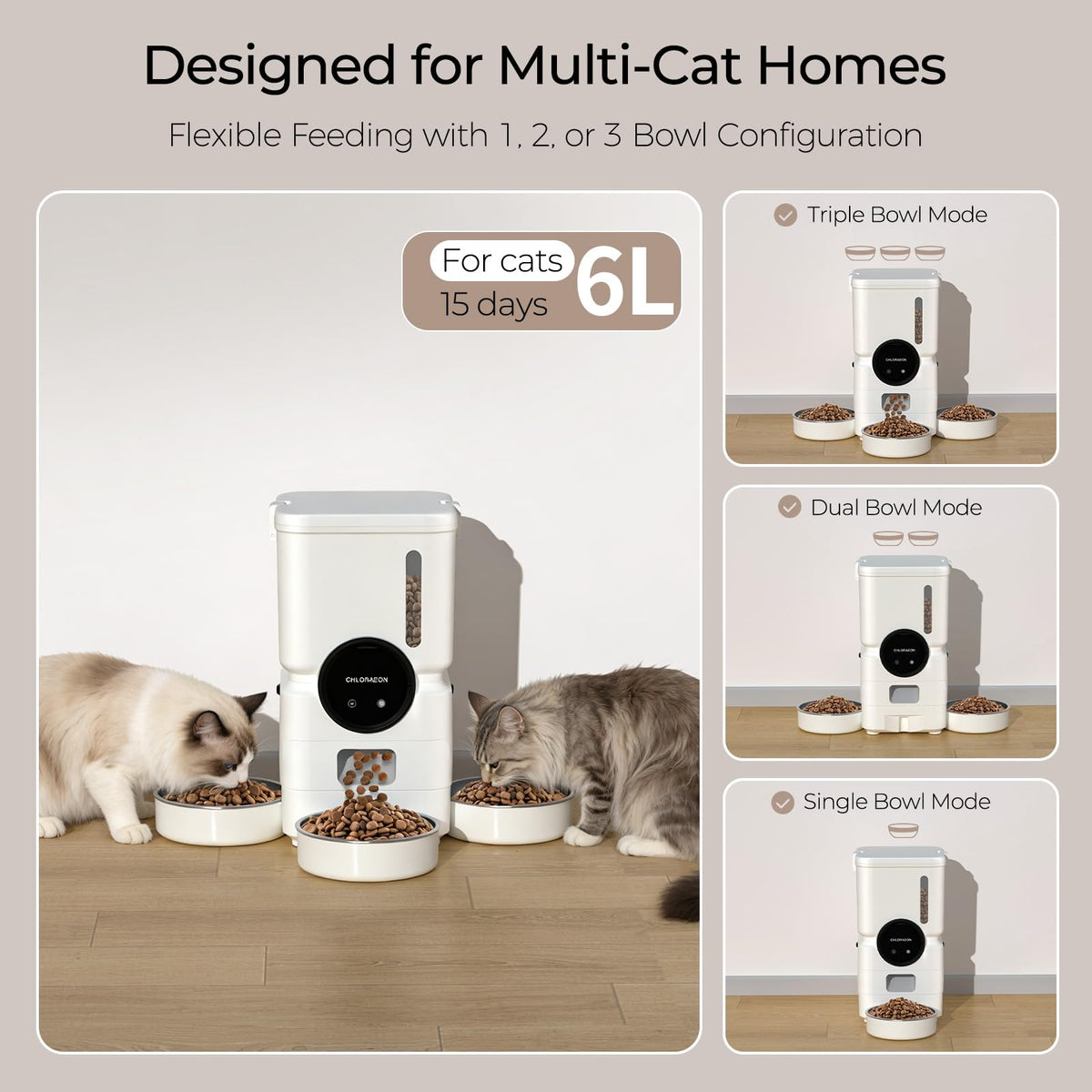 Chloraeon Pet Feeder in Warm White