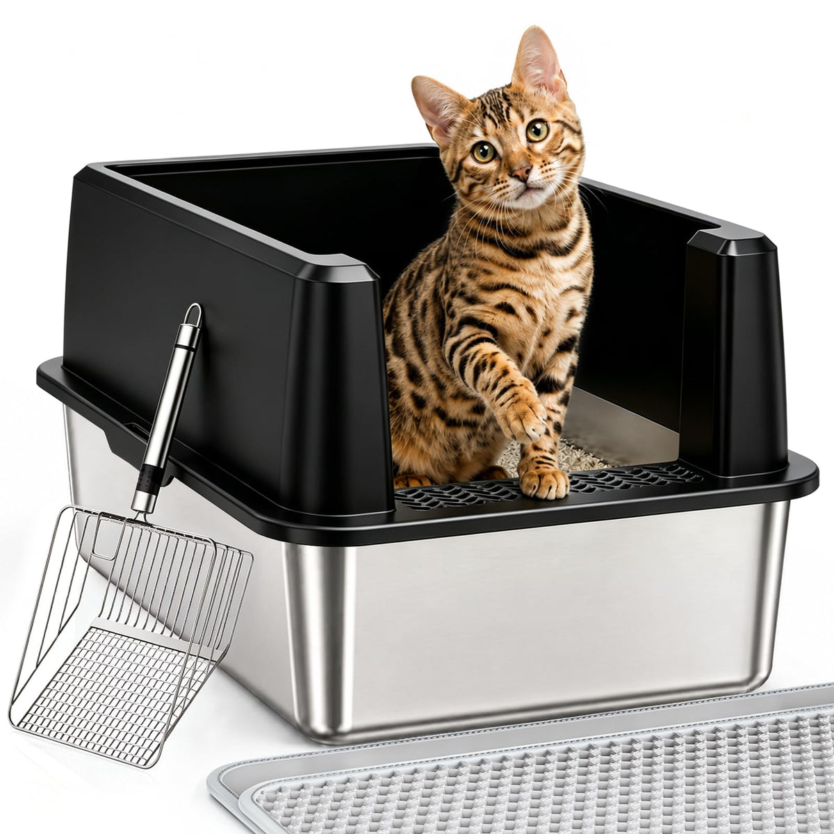 WoofiGo Litter Box in XL Extra Large, 23 - Black (Pack of 1)