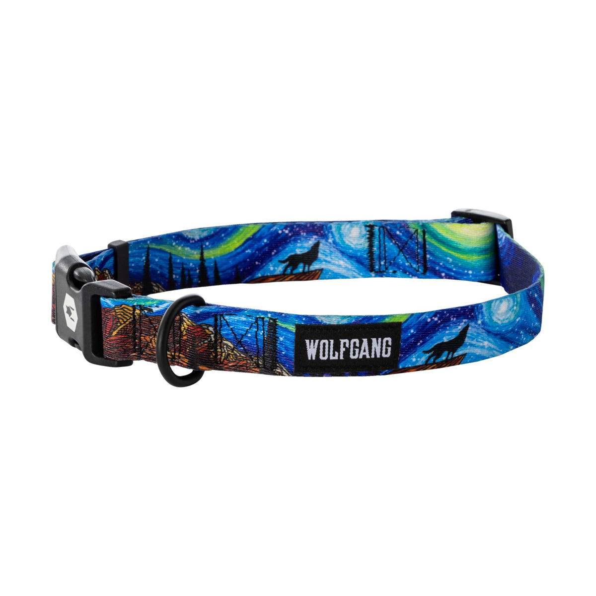 Wolfgang Man & Beast Animal Collar in Small (5/8 Inch x 8-12 Inch), StarryWolf Print
