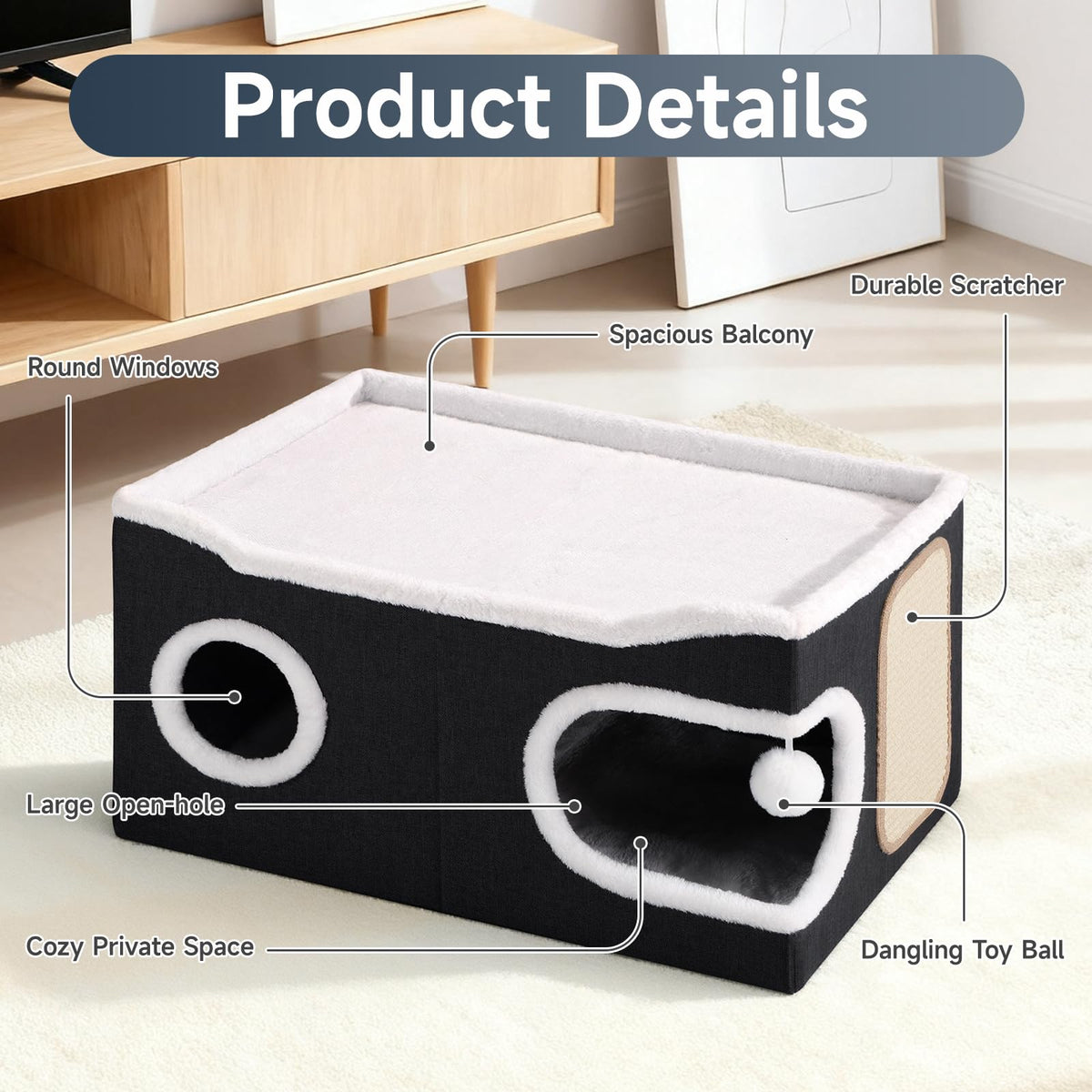 Shikha Animal Shelter in Extra Large, Black