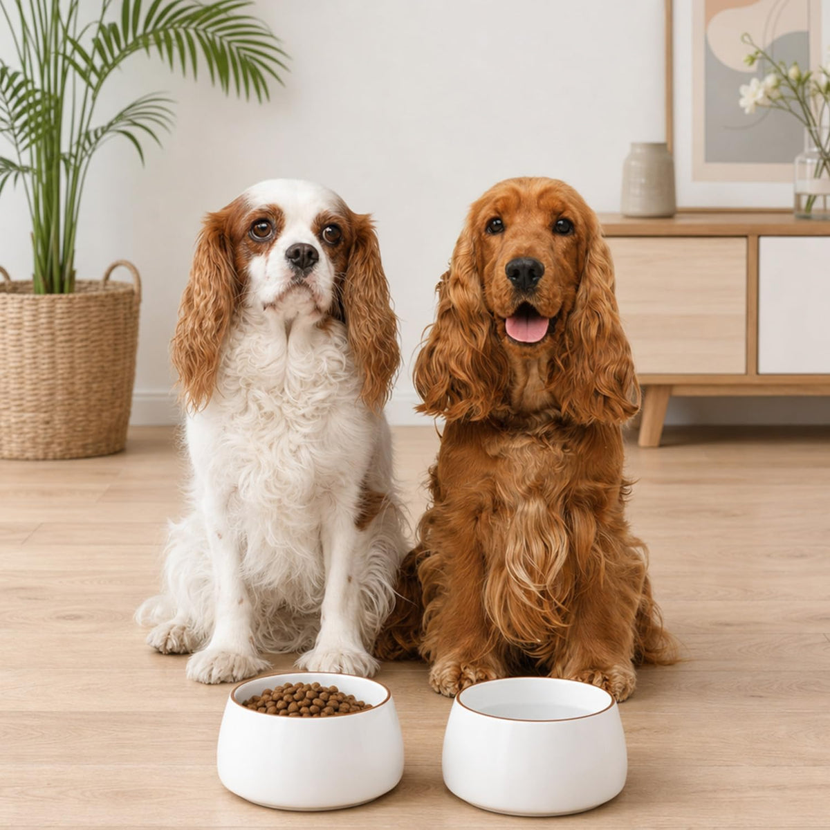 COZFUR Pet Feeder in White