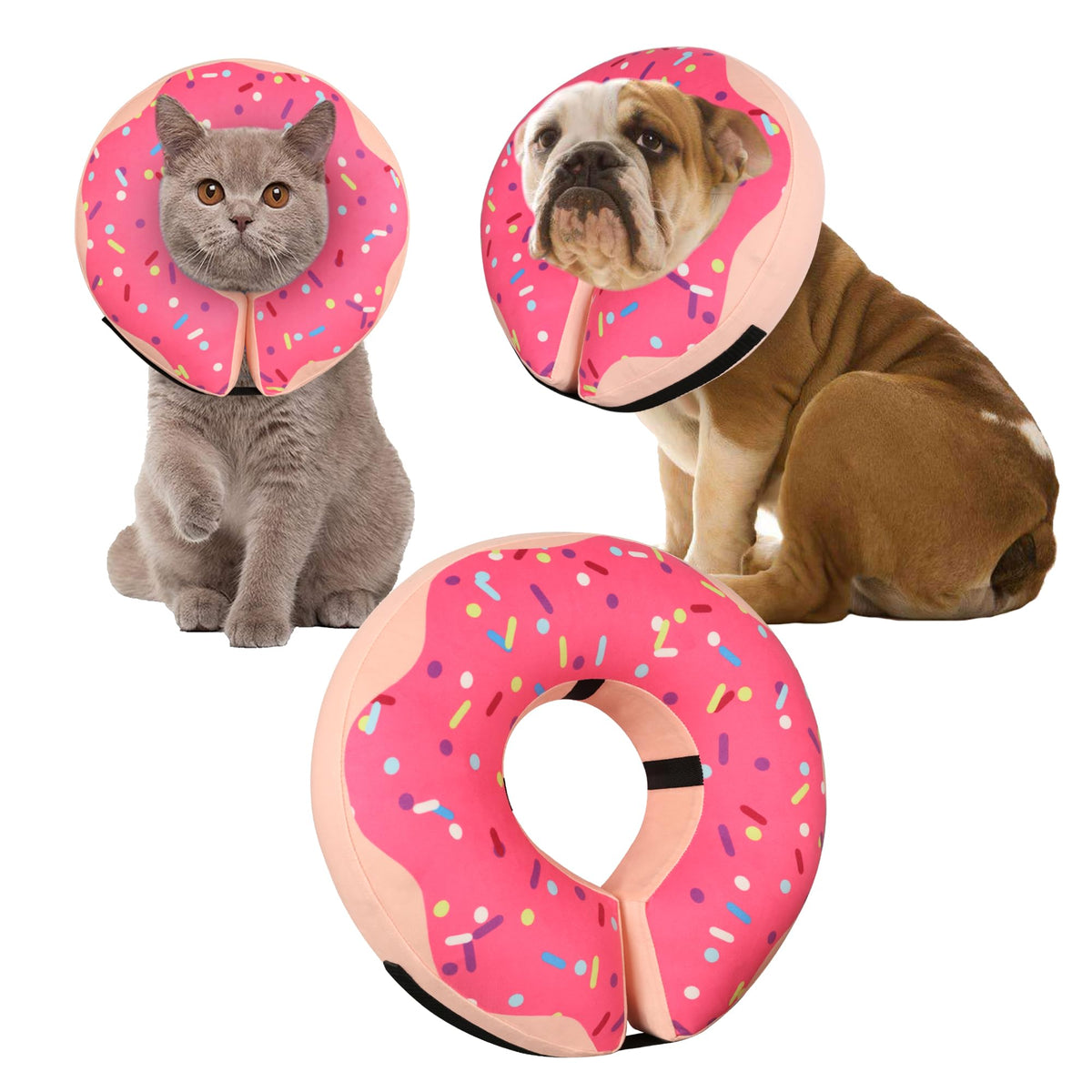 Cneo Animal Recovery Collar Cone in S（neck 4"-7"）, Pink