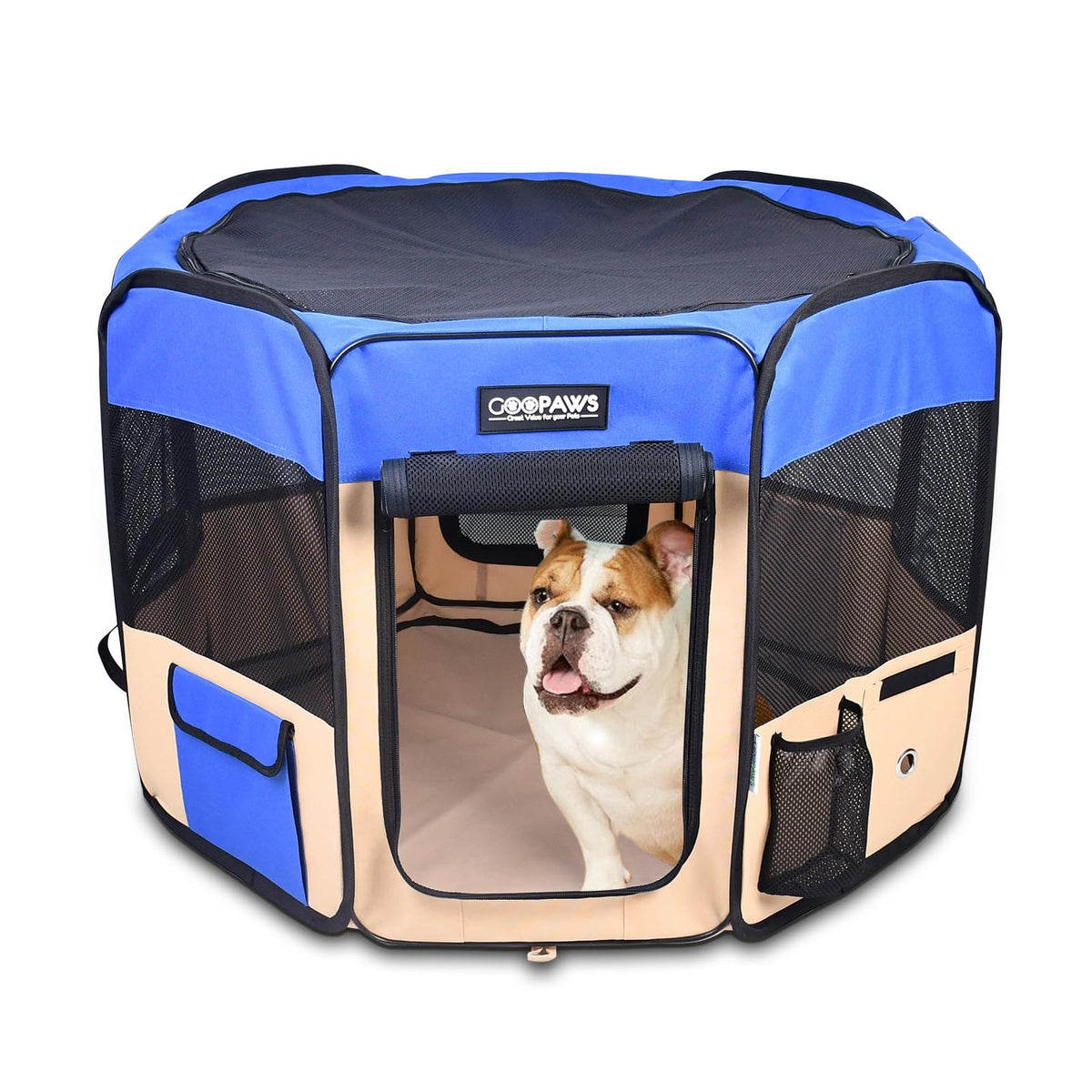 JESPET Pet Playpen in 36x36x24 Inch (Pack of 1), Blue