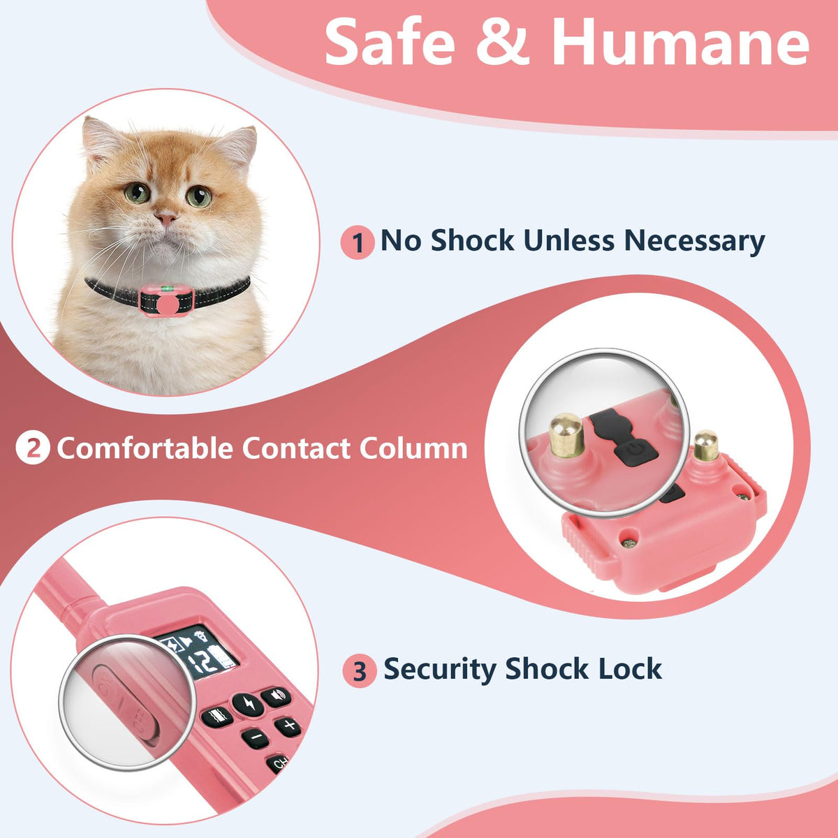 FASHILEAD Animal Collar in Small, Pink