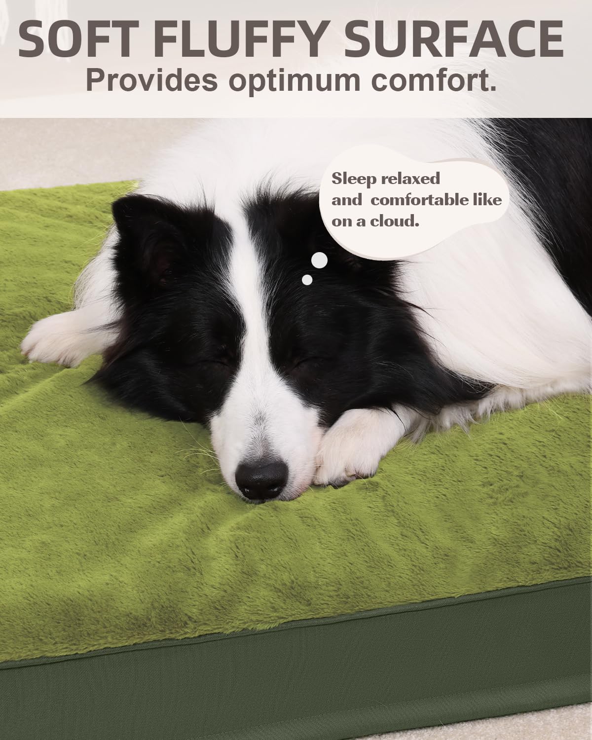 KSIIA Pet Bed Mat in 47.0"L x 29.0"W x 4.0"Th, Green