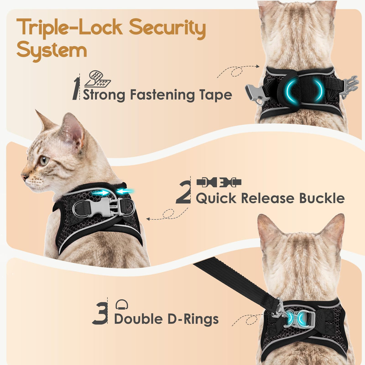 Oriwings Animal Harness in XXS, Black