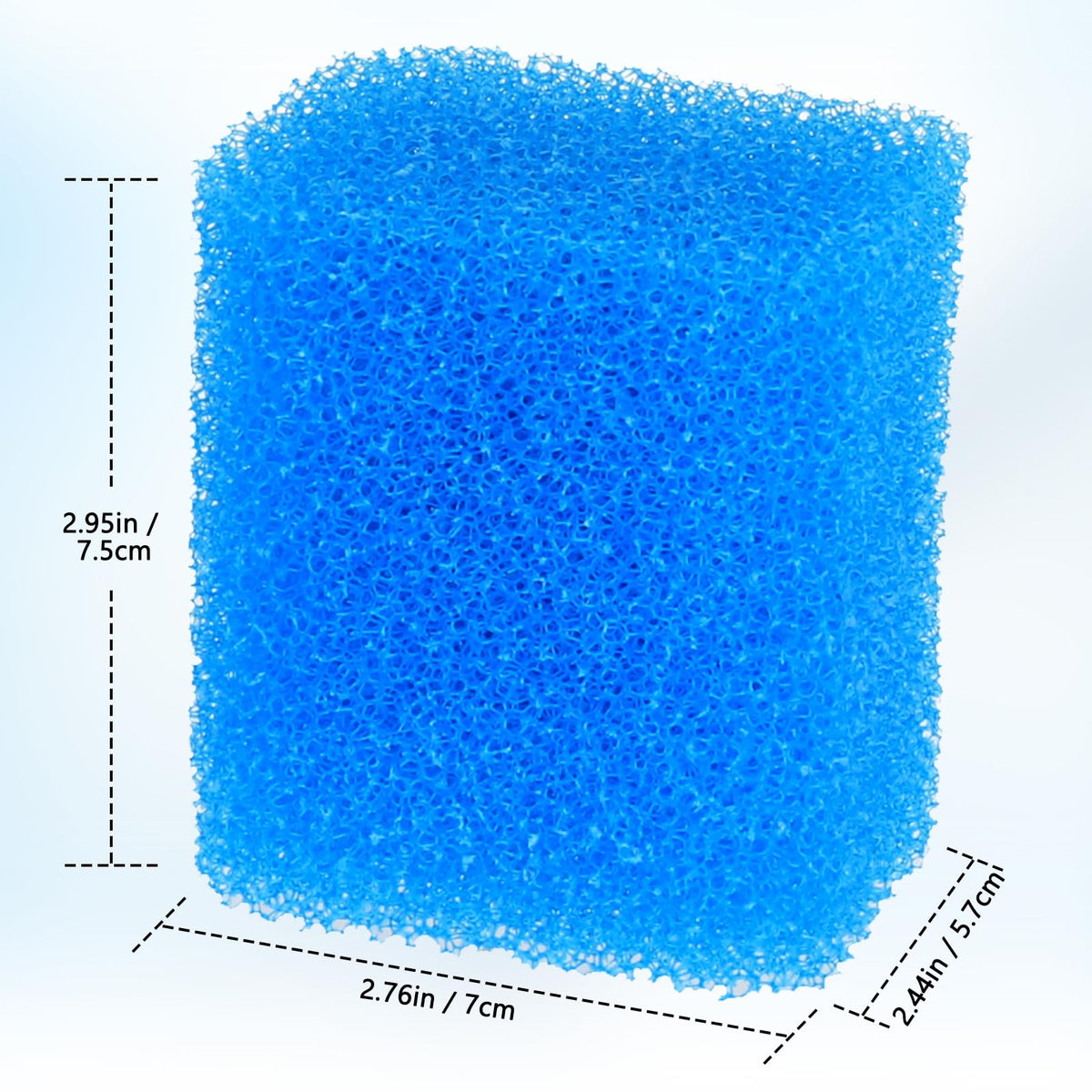 fishkeeper Pet Supplies in Replacement Sponge 3PCS, Blue