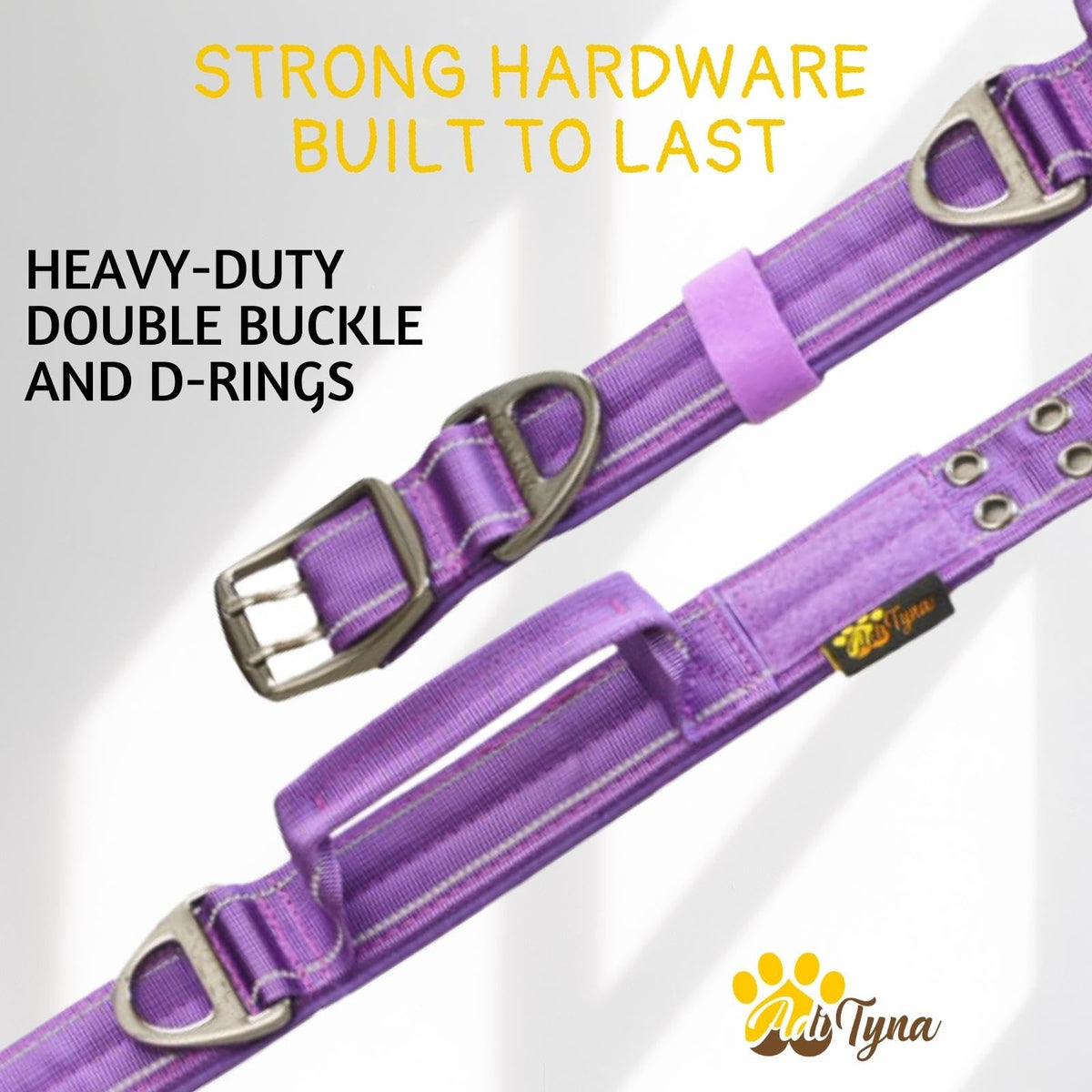 ADITYNA Animal Collar in Medium: Fit 15-19" Neck, Purple