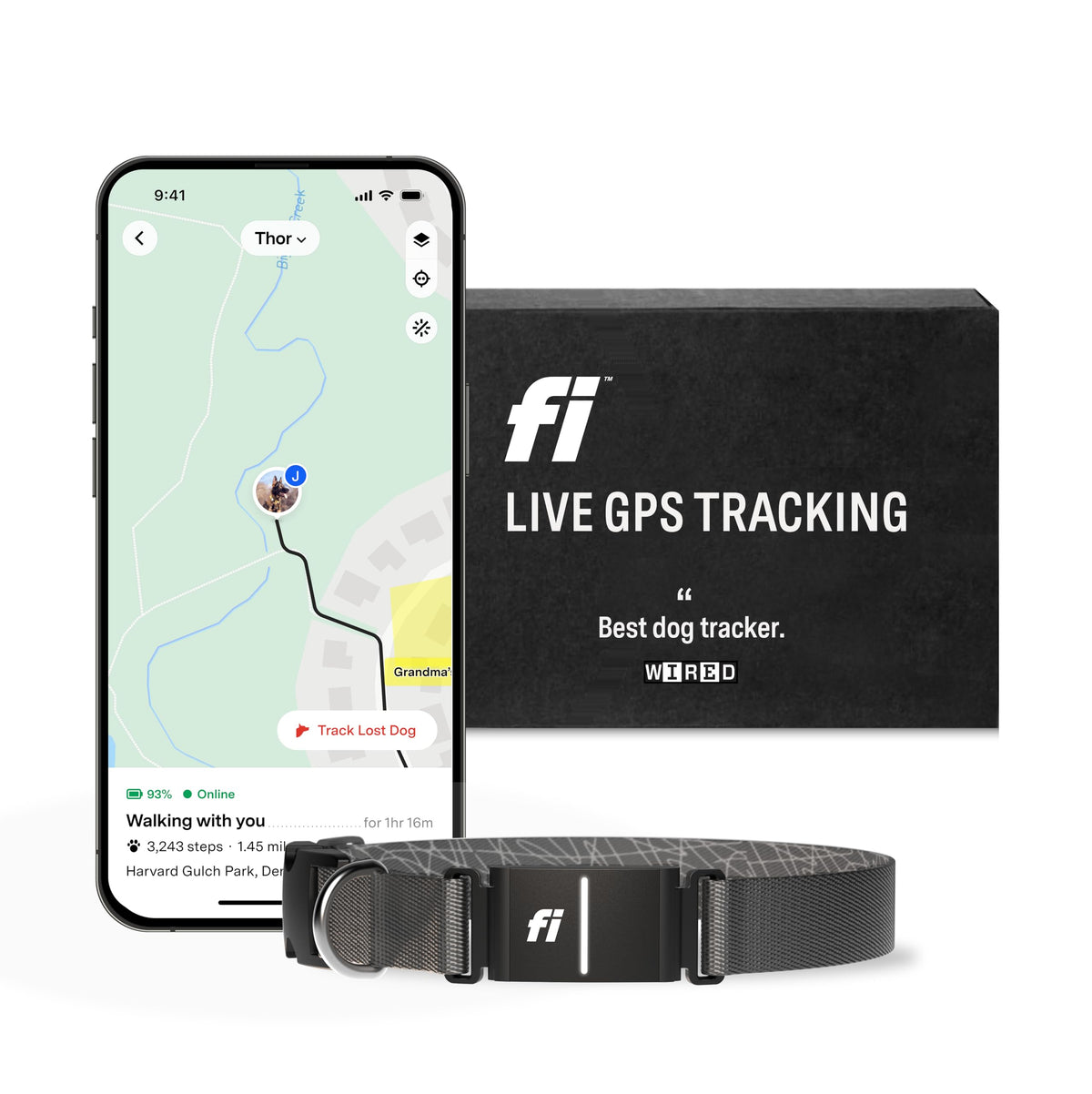 Fi Location Tracker in X-Small, Gray - Old Version