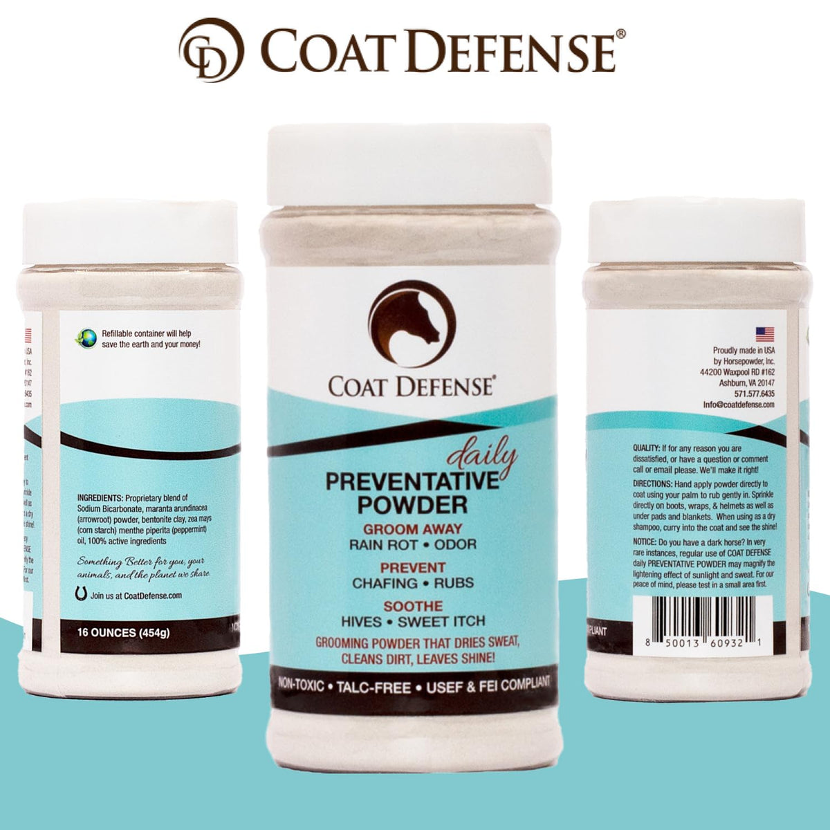 COAT DEFENSE Animal Fur Cleaner Conditioner in 16 oz