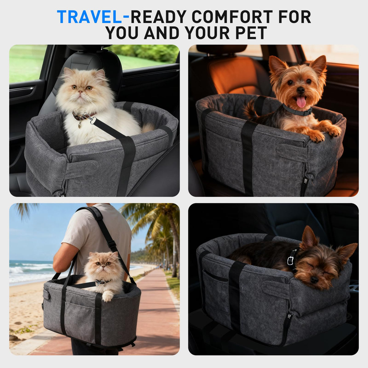 BJOP Pet Seat in Small, Grey