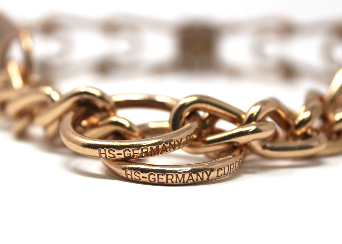 Herm Sprenger Animal Collar in 25in (63cm) x 4mm, Gold