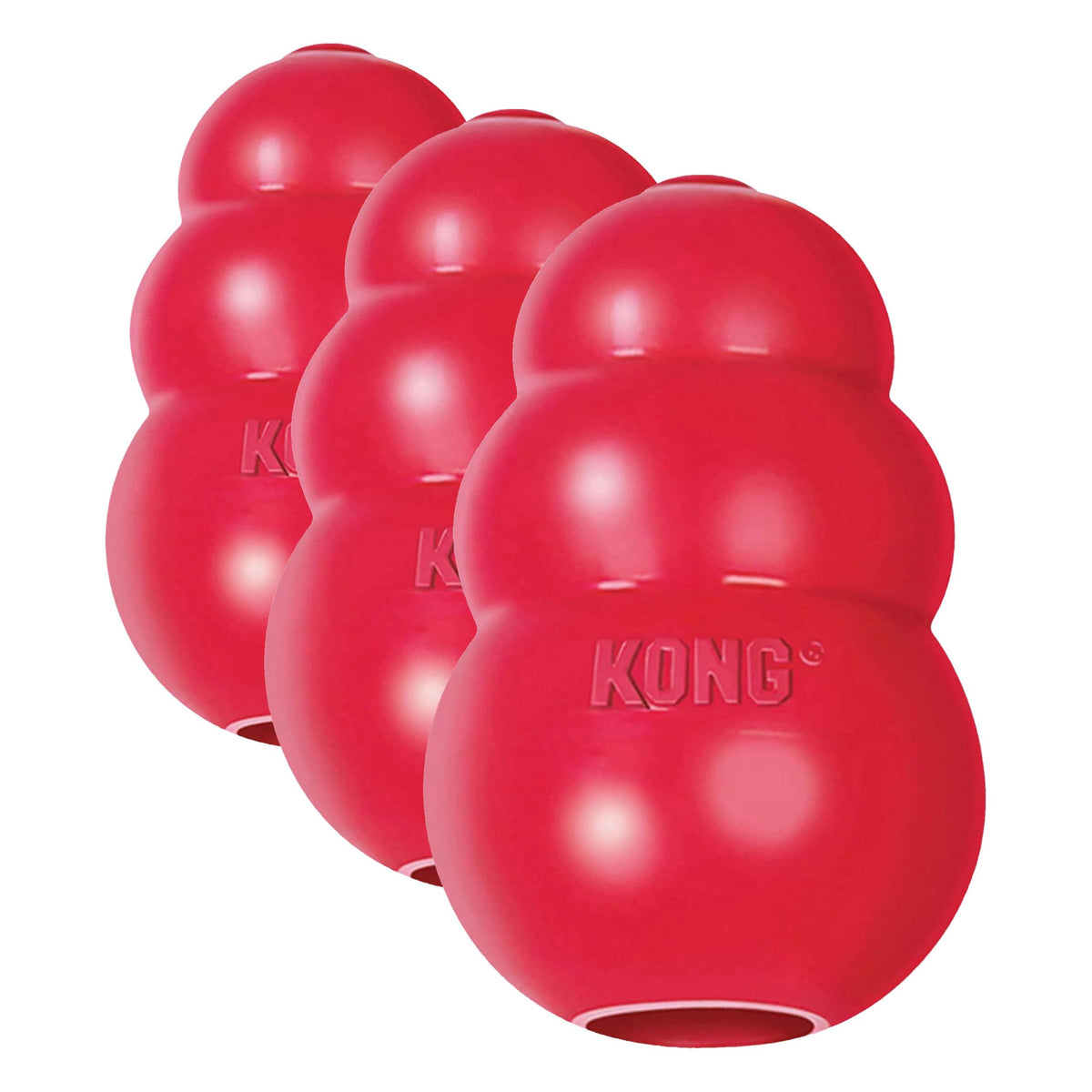 KONG Pet Toy in Large (Pack of 3), Red