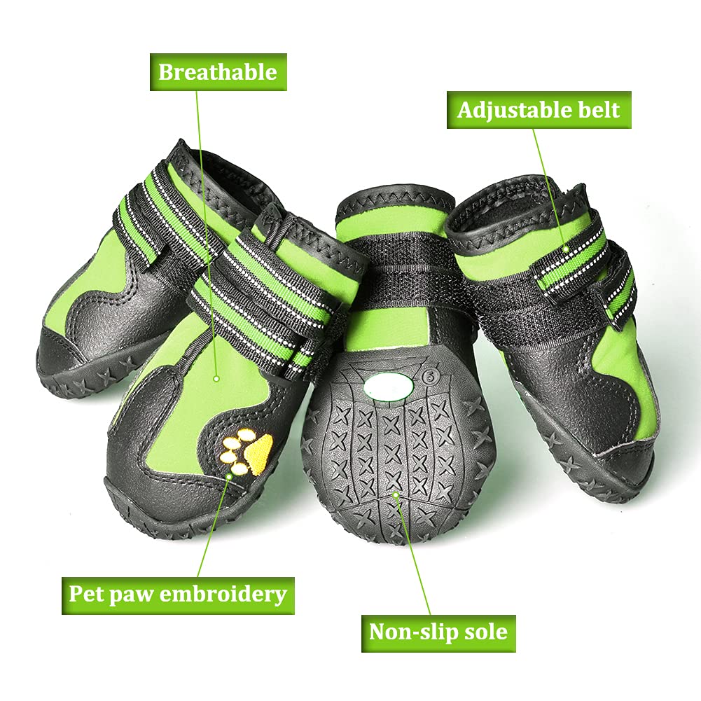 CovertSafe& Paw Hoof Protector in Size 1: （2.3''x1.6'')(L*W) for 10-23 lbs, Green
