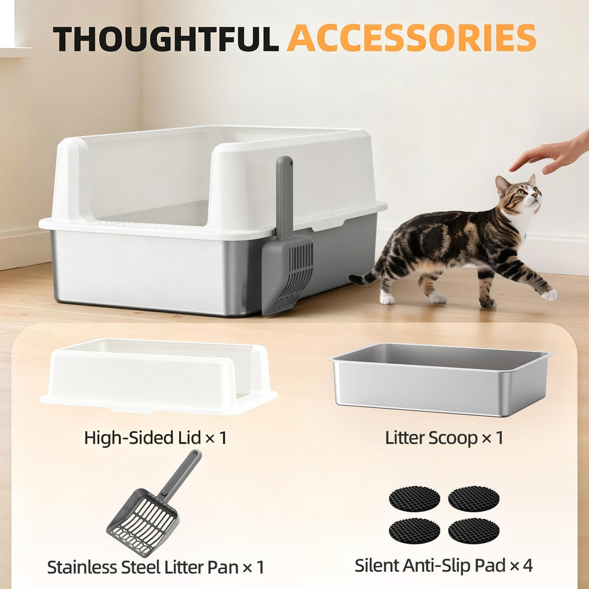 WoofiGo Litter Box in XXL, 24 - White (Pack of 1)