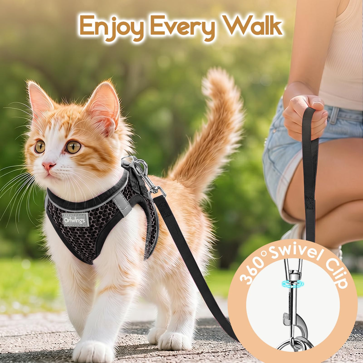 Oriwings Animal Harness in XXS, Black