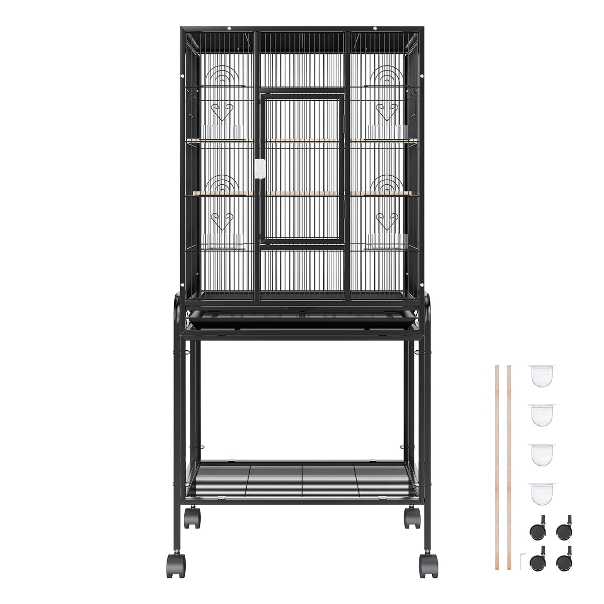 VEVOR Animal Cage in 24.0"L x 16.9"W x 54.0"H, Black