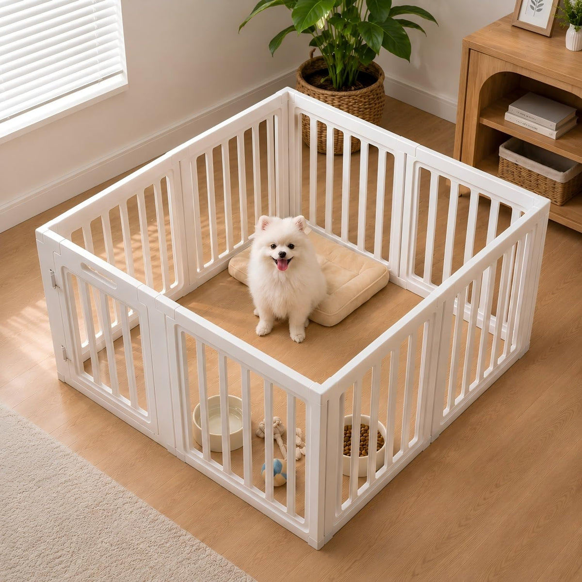 everfront Pet Playpen in 30", White