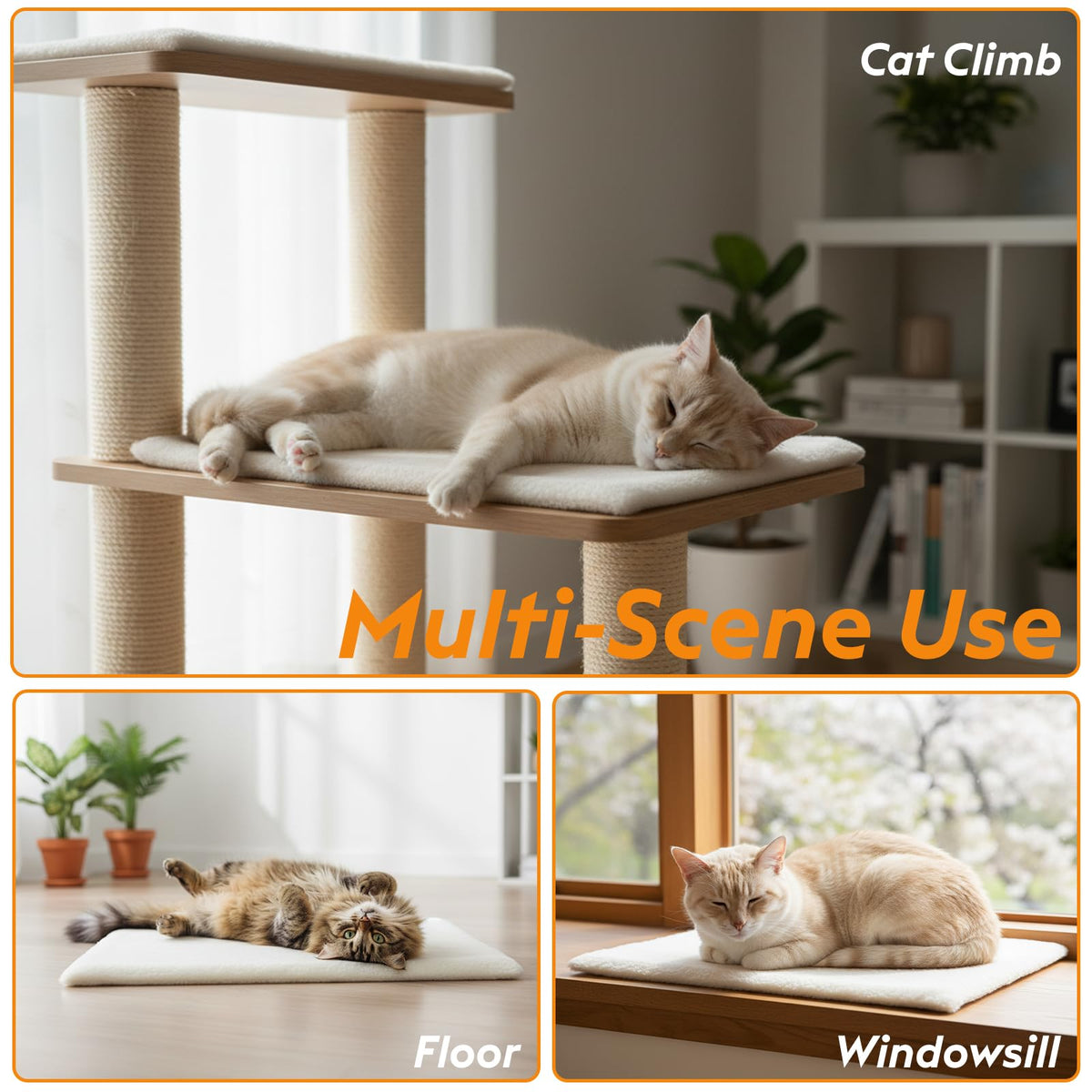 FunFurry Pet Bed Mat in 24" X 18", Ivory